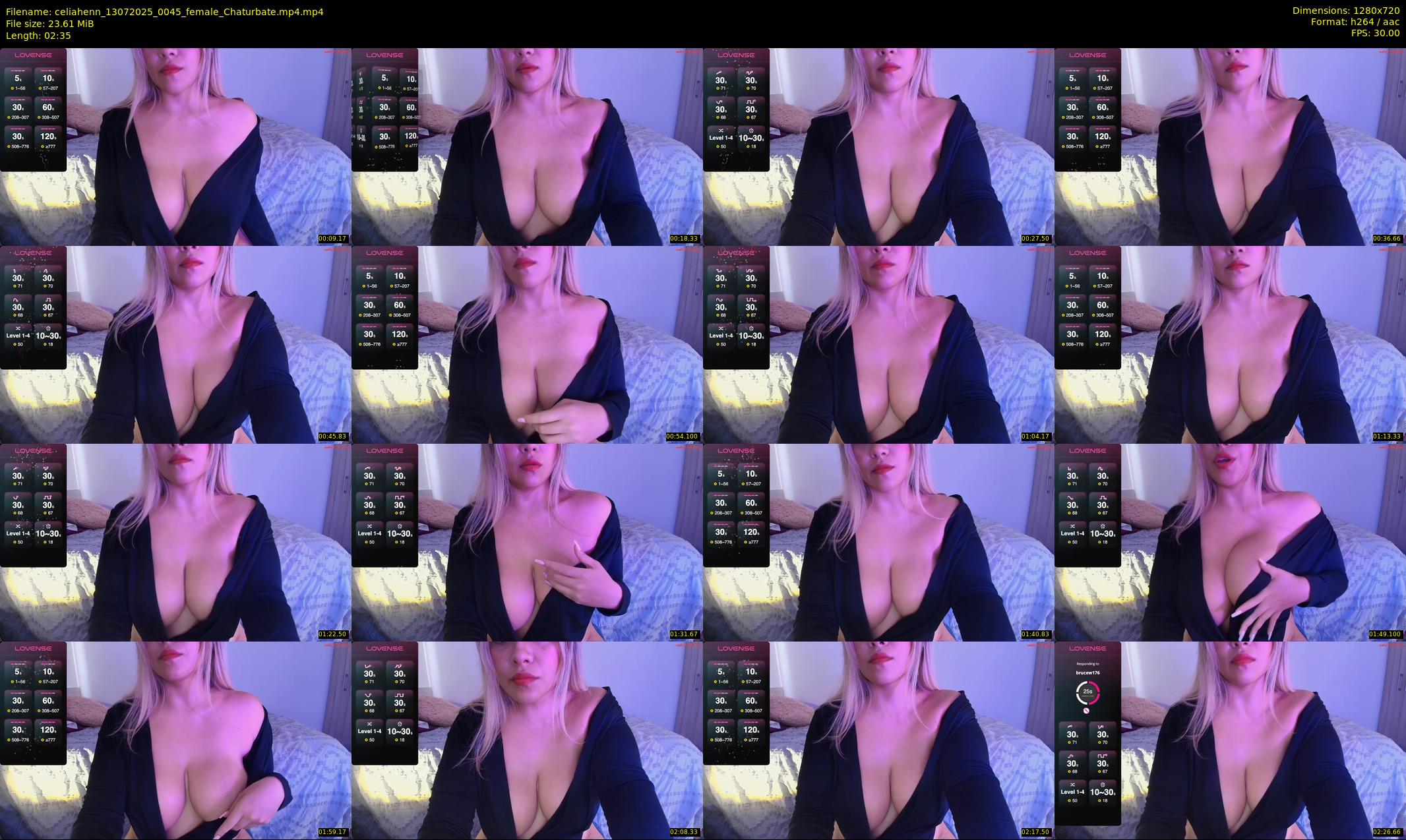 celiahenn — 3 minute Chaturbate female cam show recording, 720p, Jul 13, 2025