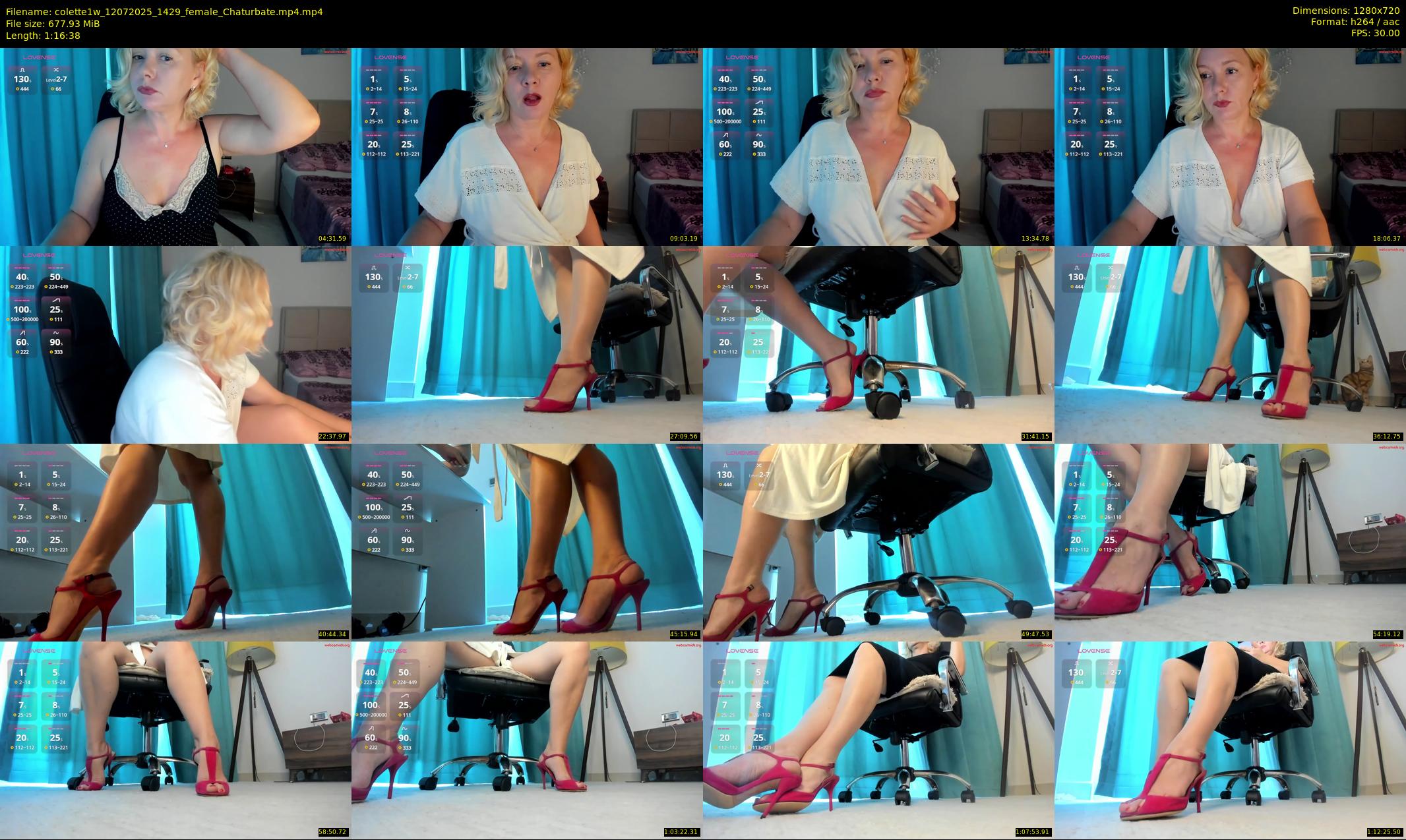 colette1w — 77 minute Chaturbate female cam show recording, 720p, Jul 12, 2025