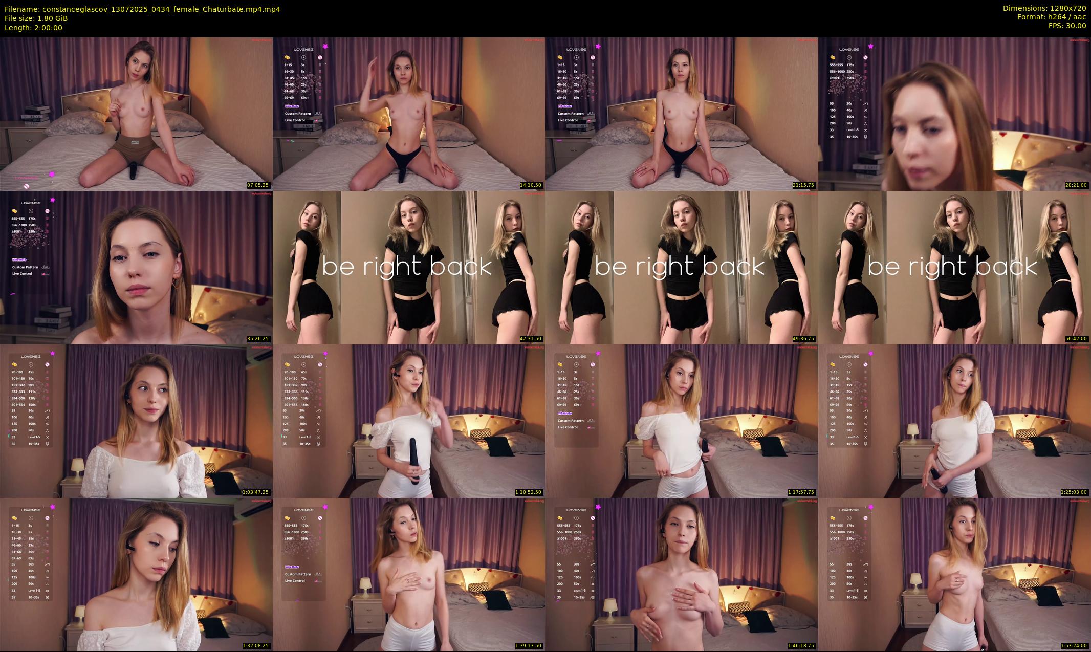 constanceglascov — 120 minute Chaturbate female cam show recording, 720p, Jul 13, 2025