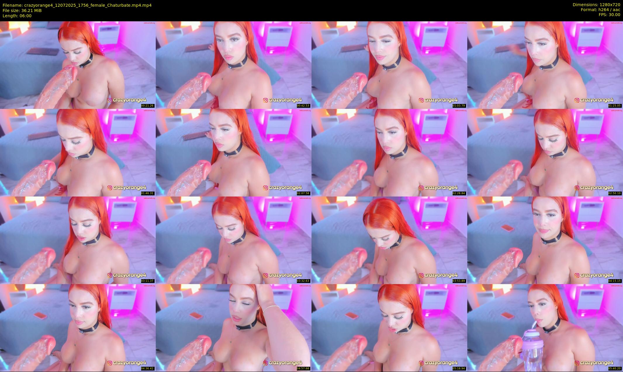 crazyorange4 — 6 minute Chaturbate female cam show recording, 720p, Jul 12, 2025