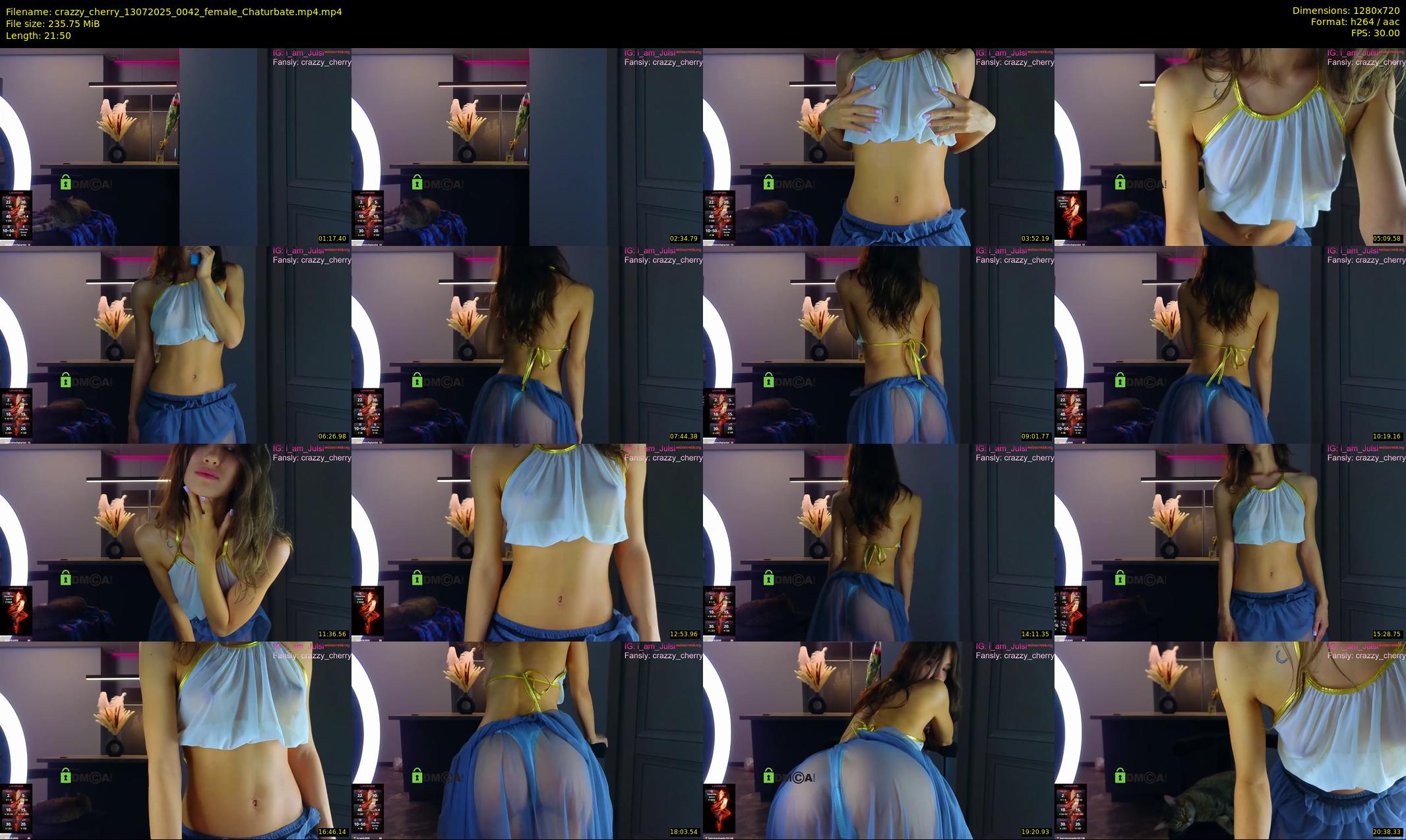 crazzy_cherry — 22 minute Chaturbate female cam show recording, 720p, Jul 13, 2025