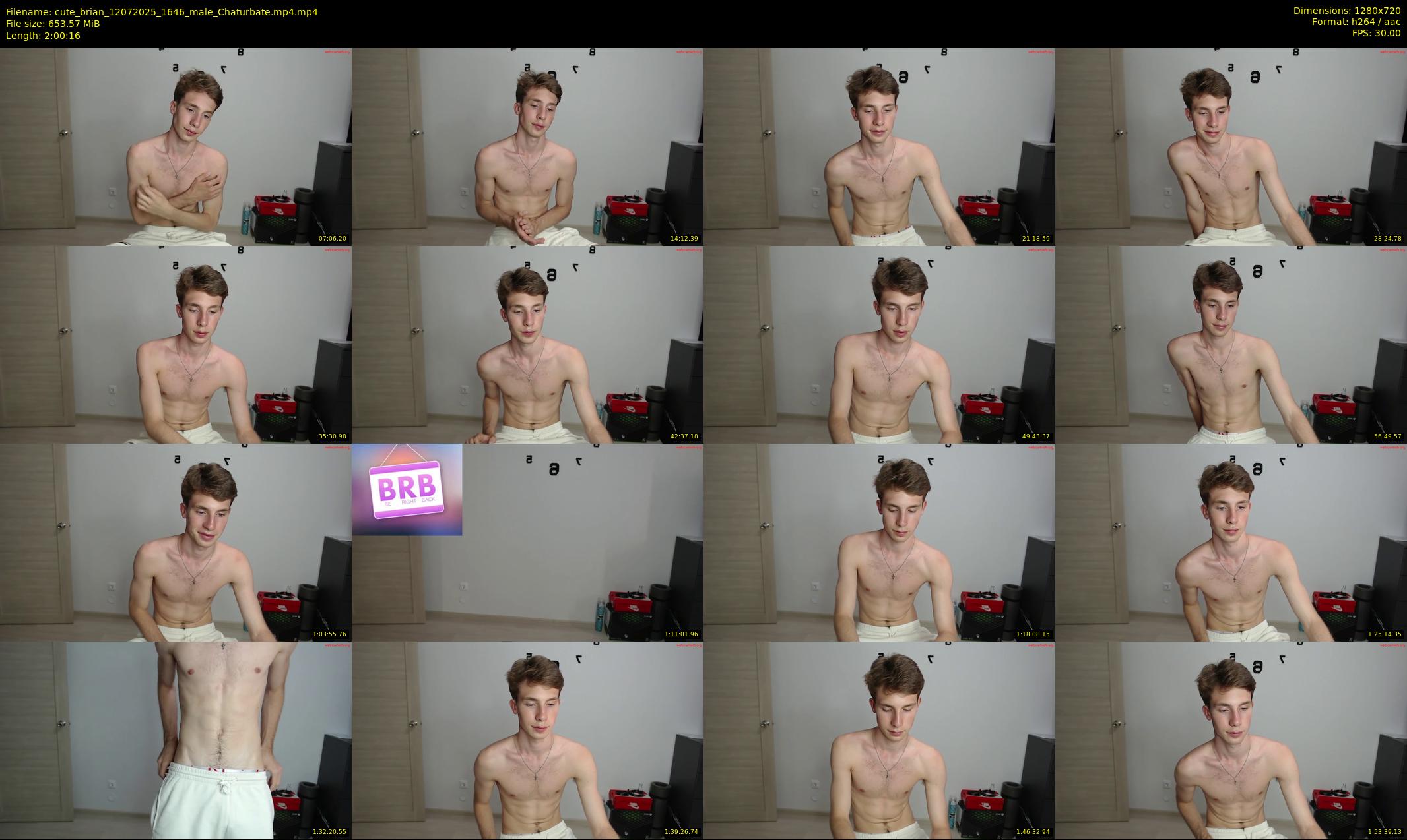 cute_brian — 121 minute Chaturbate male cam show recording, 720p, Jul 12, 2025