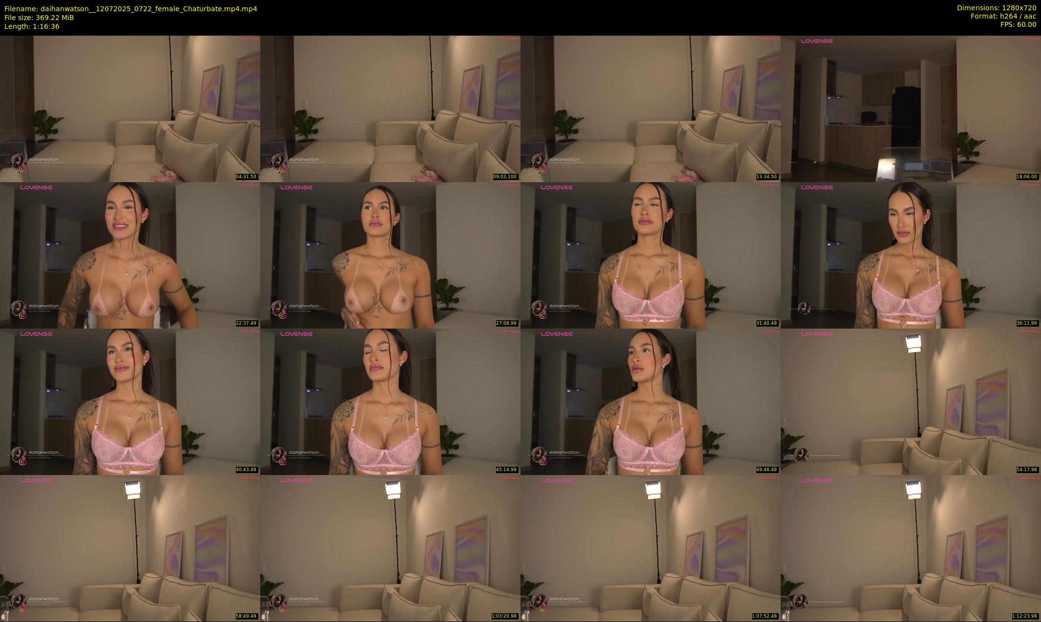 daihanwatson_ — 77 minute Chaturbate female cam show recording, 720p, Jul 12, 2025