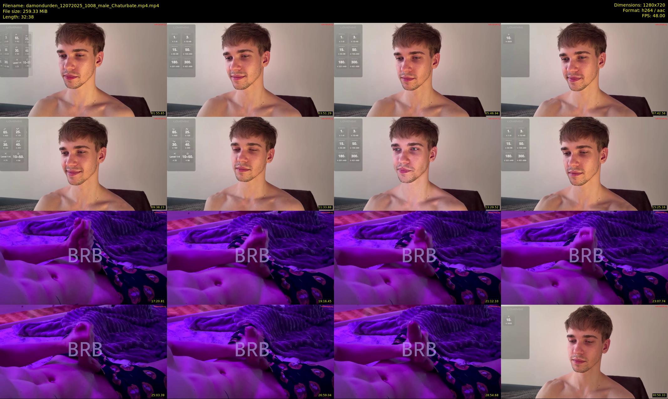 damondurden — 33 minute Chaturbate male cam show recording, 720p, Jul 12, 2025