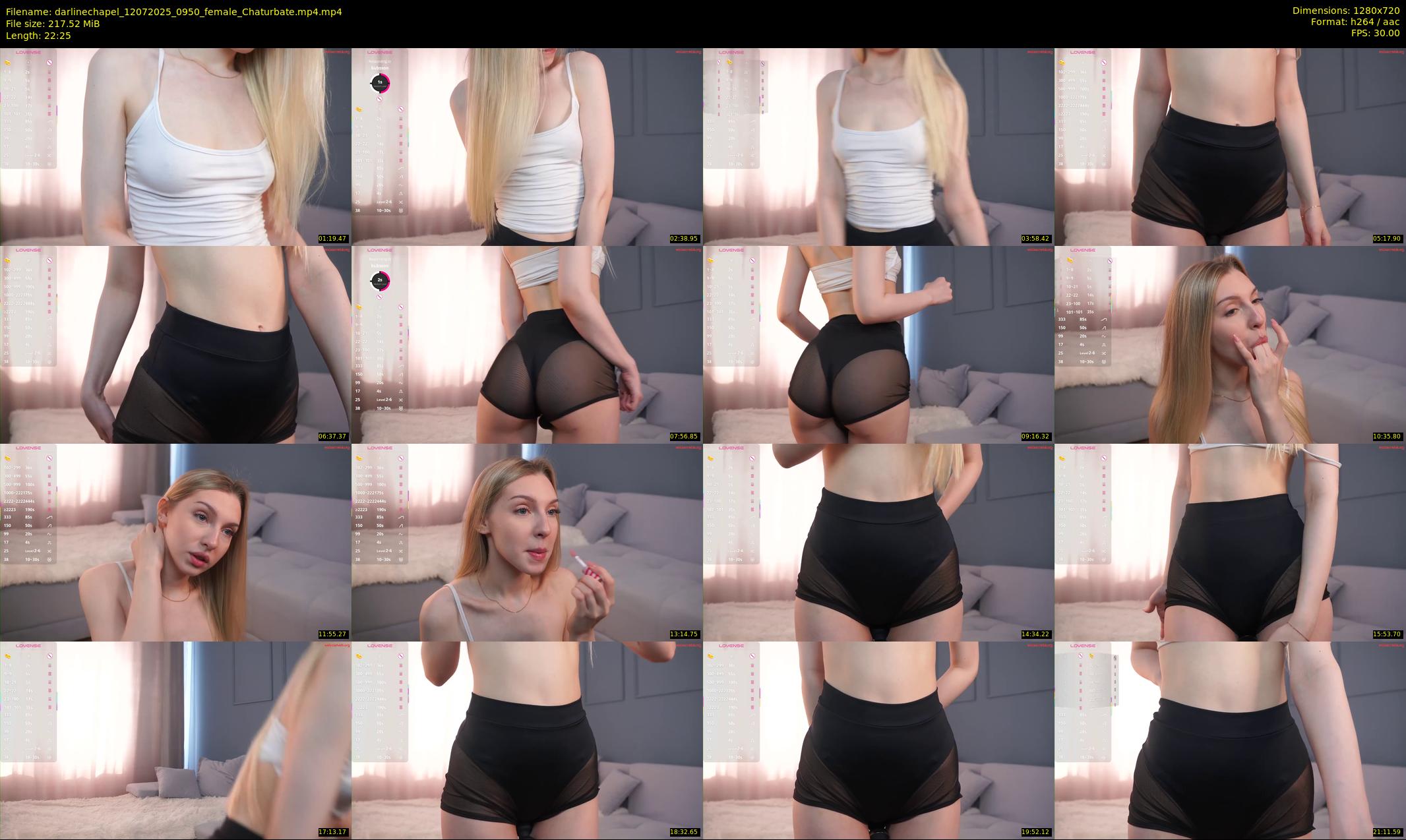 darlinechapel — 23 minute Chaturbate female cam show recording, 720p, Jul 12, 2025