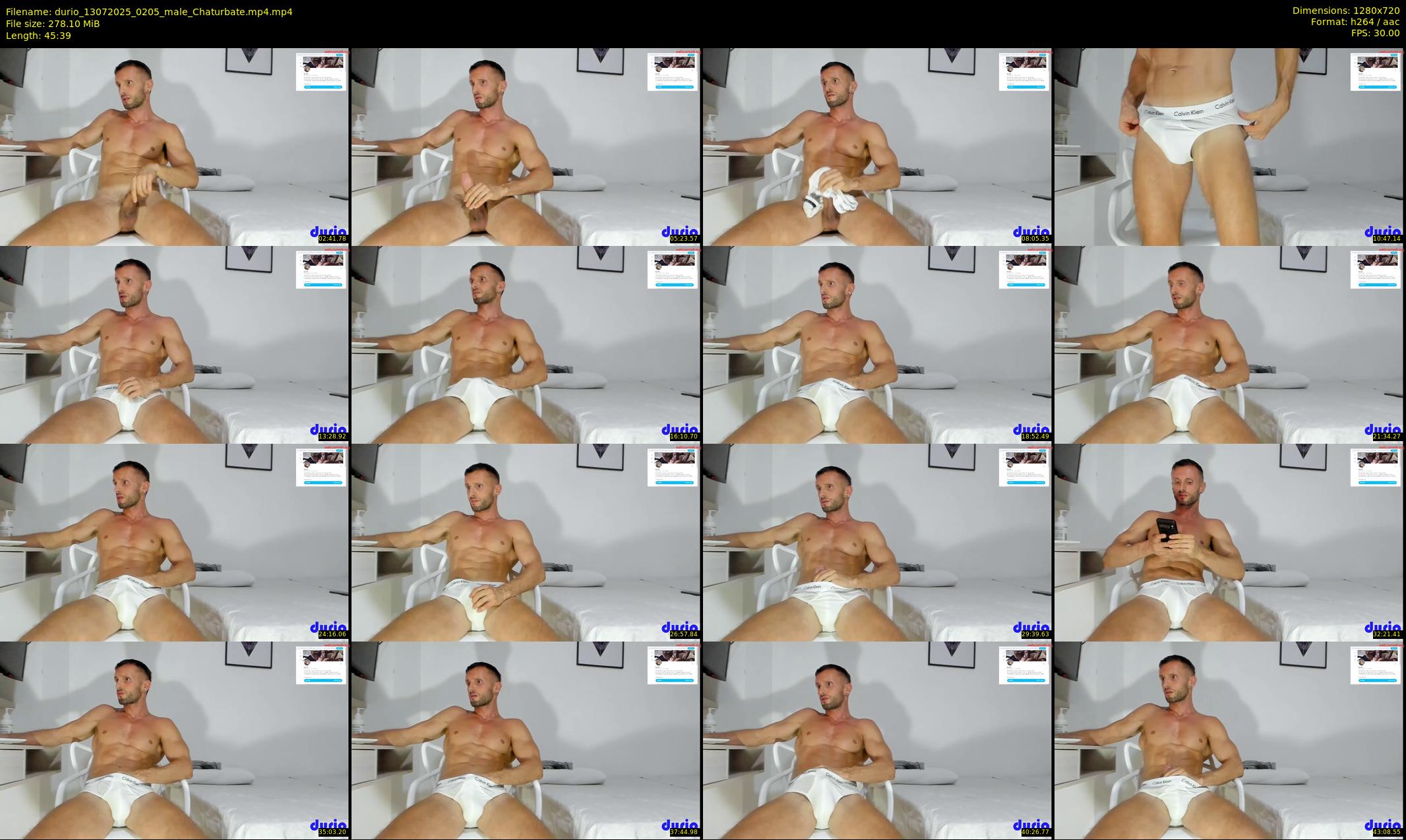durio — 46 minute Chaturbate male cam show recording, 720p, Jul 13, 2025