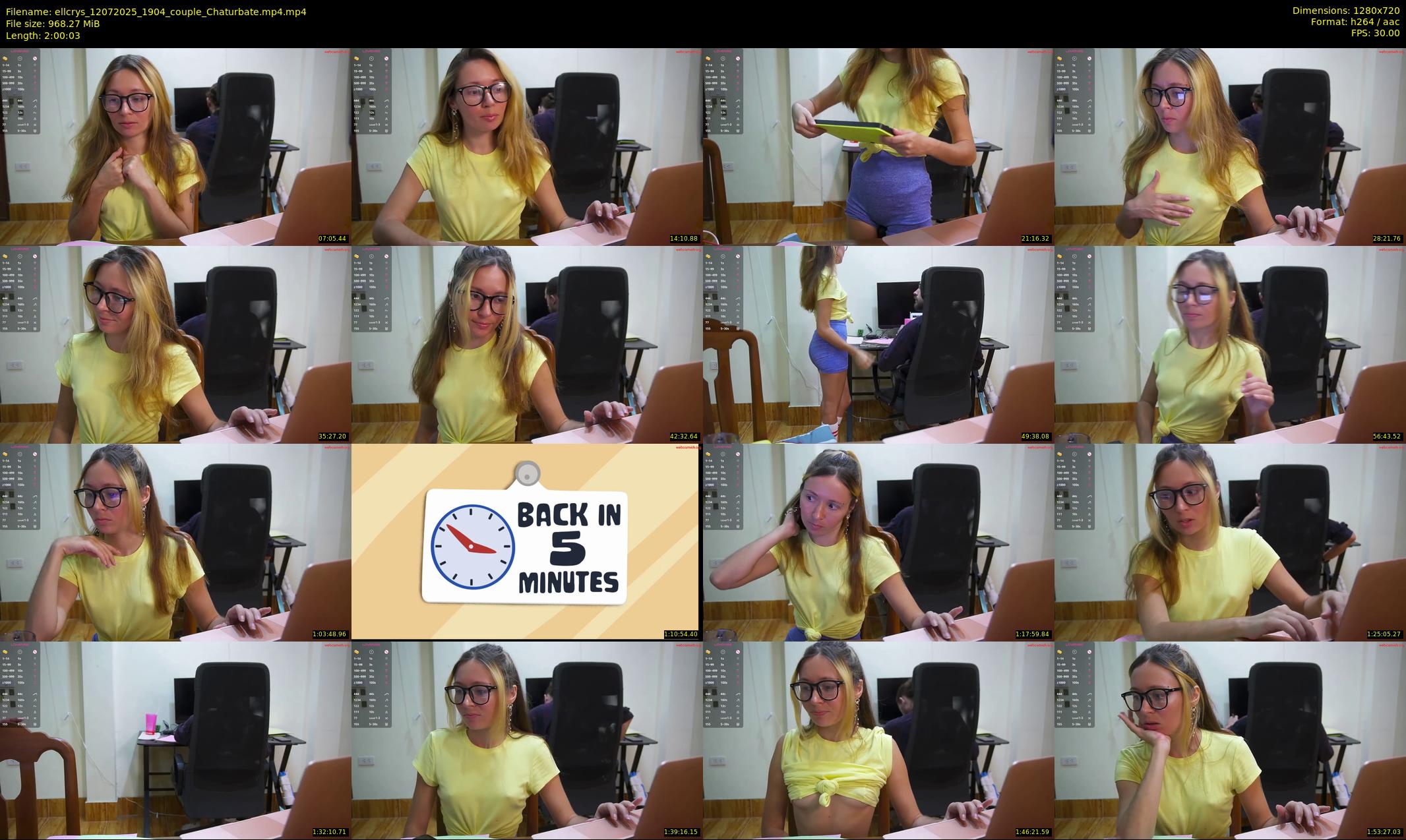 ellcrys — 121 minute Chaturbate couple cam show recording, 720p, Jul 12, 2025