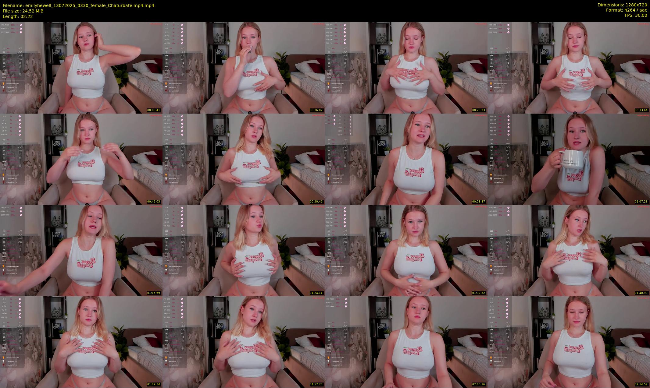 emilyhewell — 3 minute Chaturbate female cam show recording, 720p, Jul 13, 2025