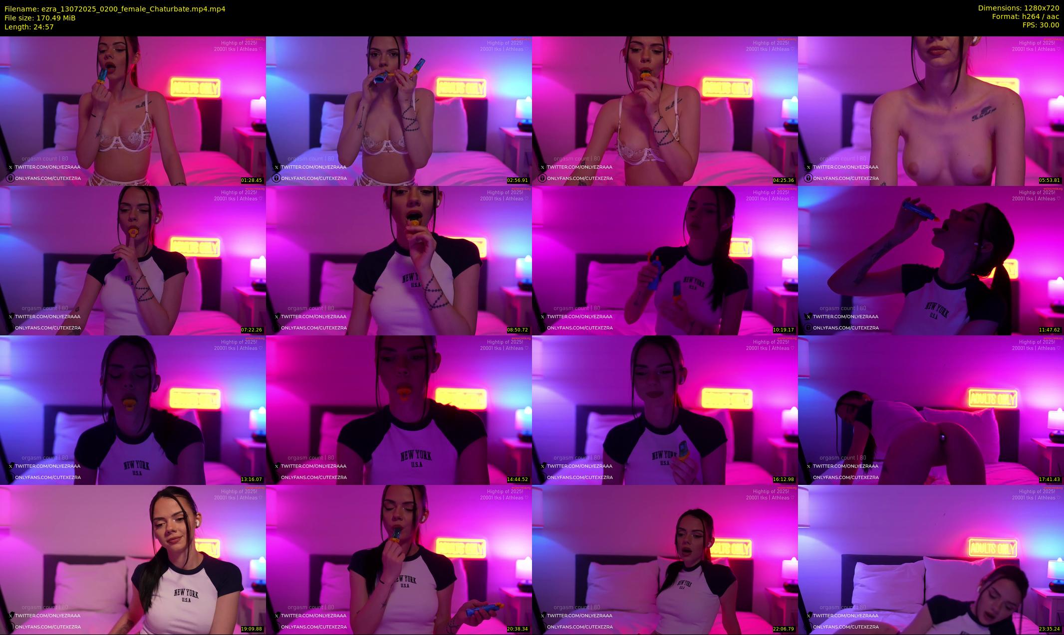 ezra — 25 minute Chaturbate female cam show recording, 720p, Jul 13, 2025