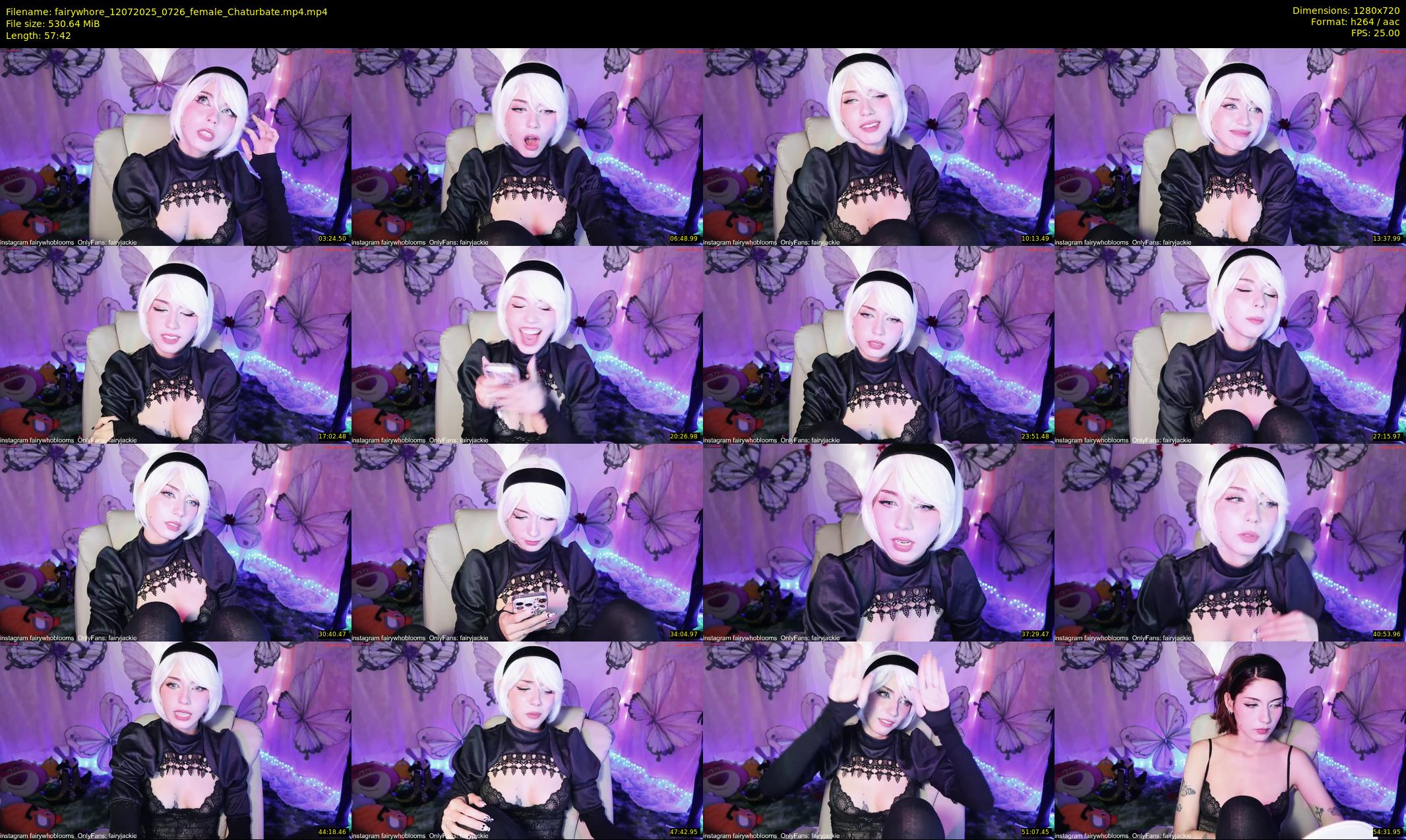fairywhore — 58 minute Chaturbate female cam show recording, 720p, Jul 12, 2025