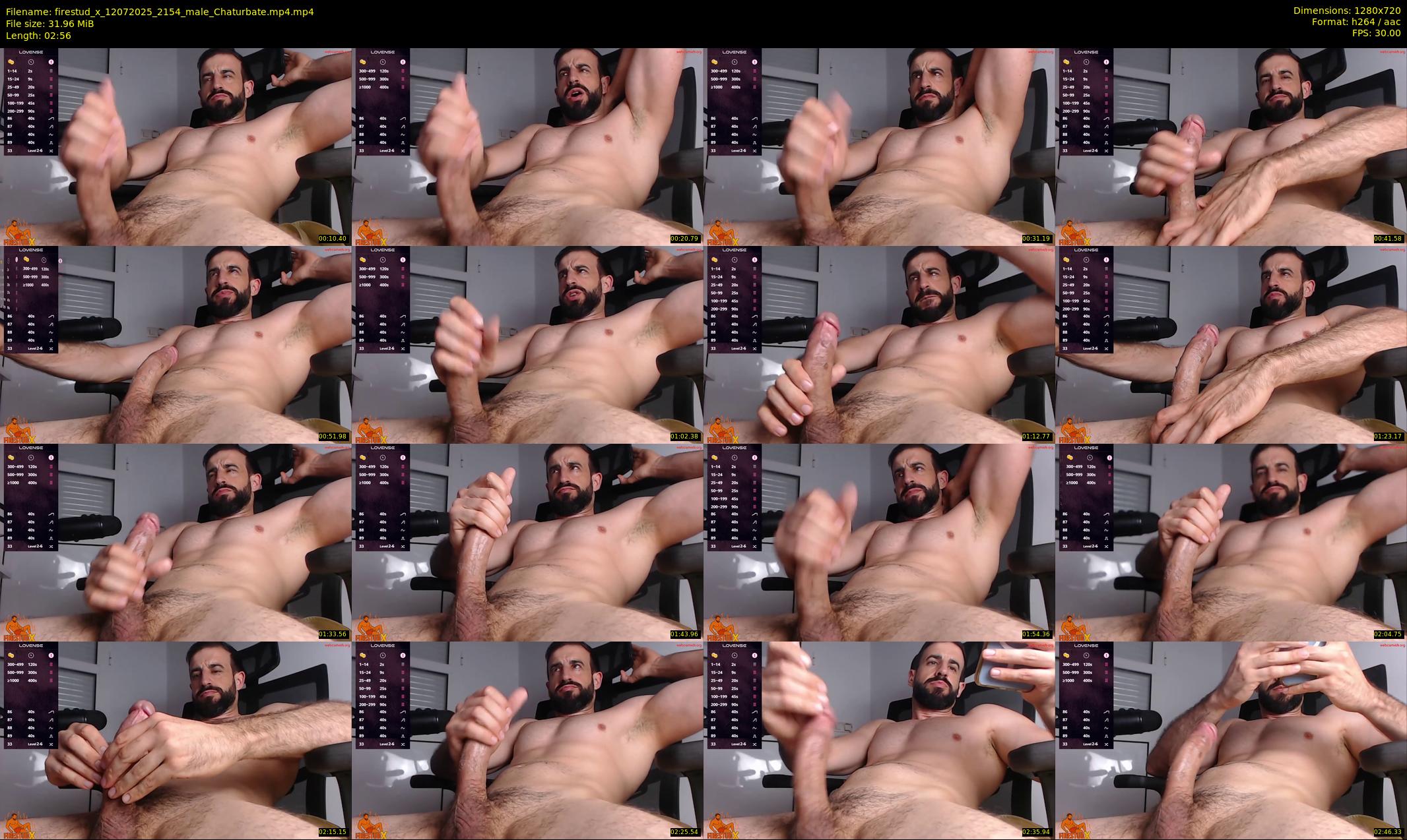 firestud_x — 3 minute Chaturbate male cam show recording, 720p, Jul 12, 2025