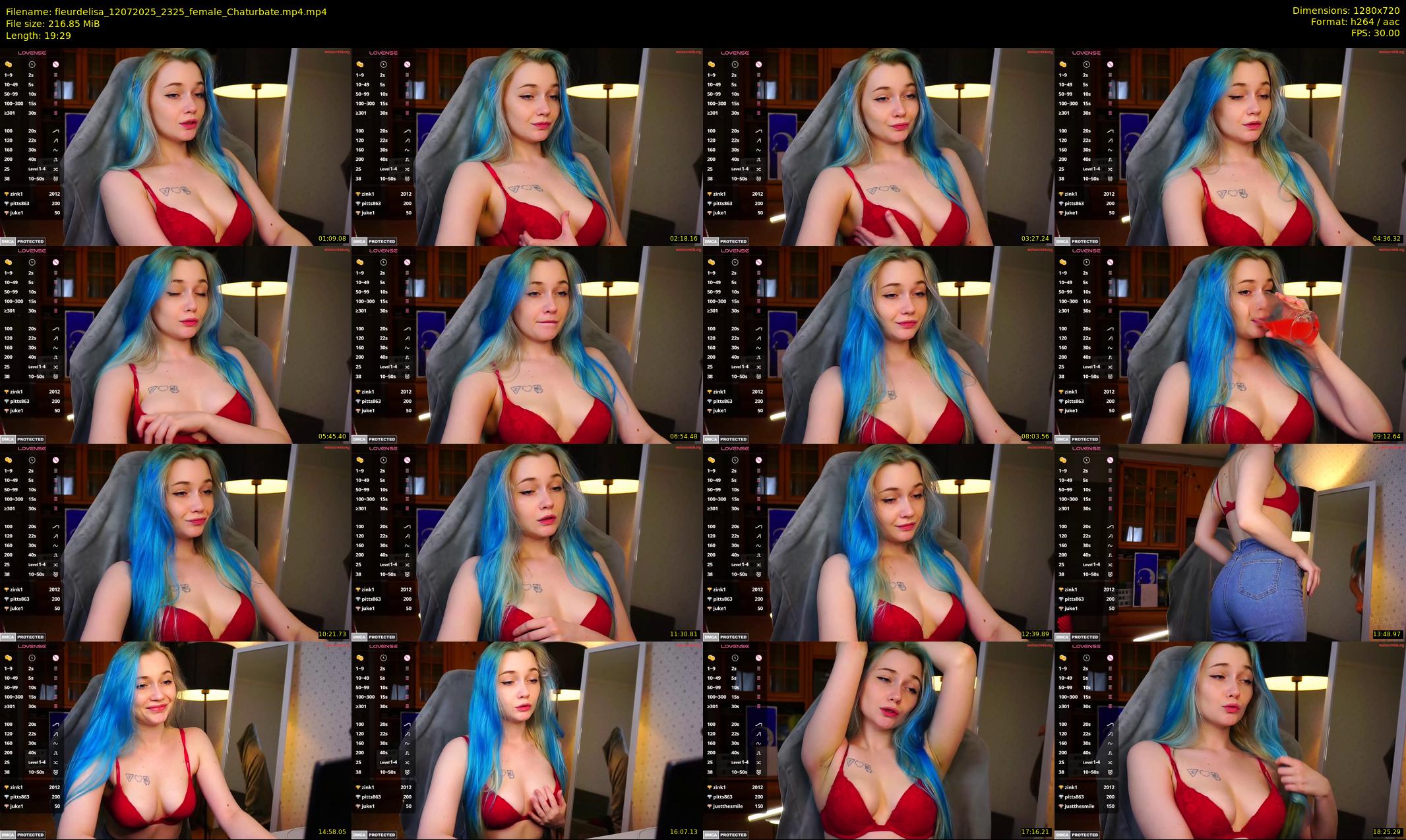 fleurdelisa — 20 minute Chaturbate female cam show recording, 720p, Jul 12, 2025