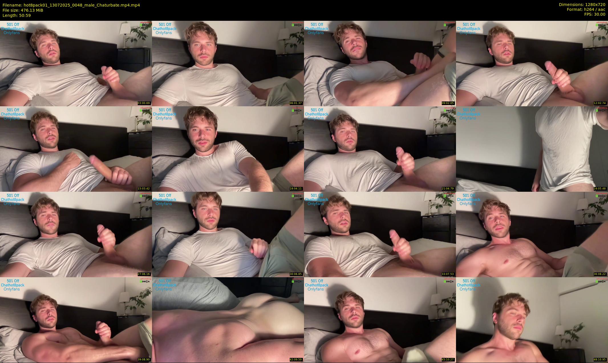 hot8pack01 — 51 minute Chaturbate male cam show recording, 720p, Jul 13, 2025