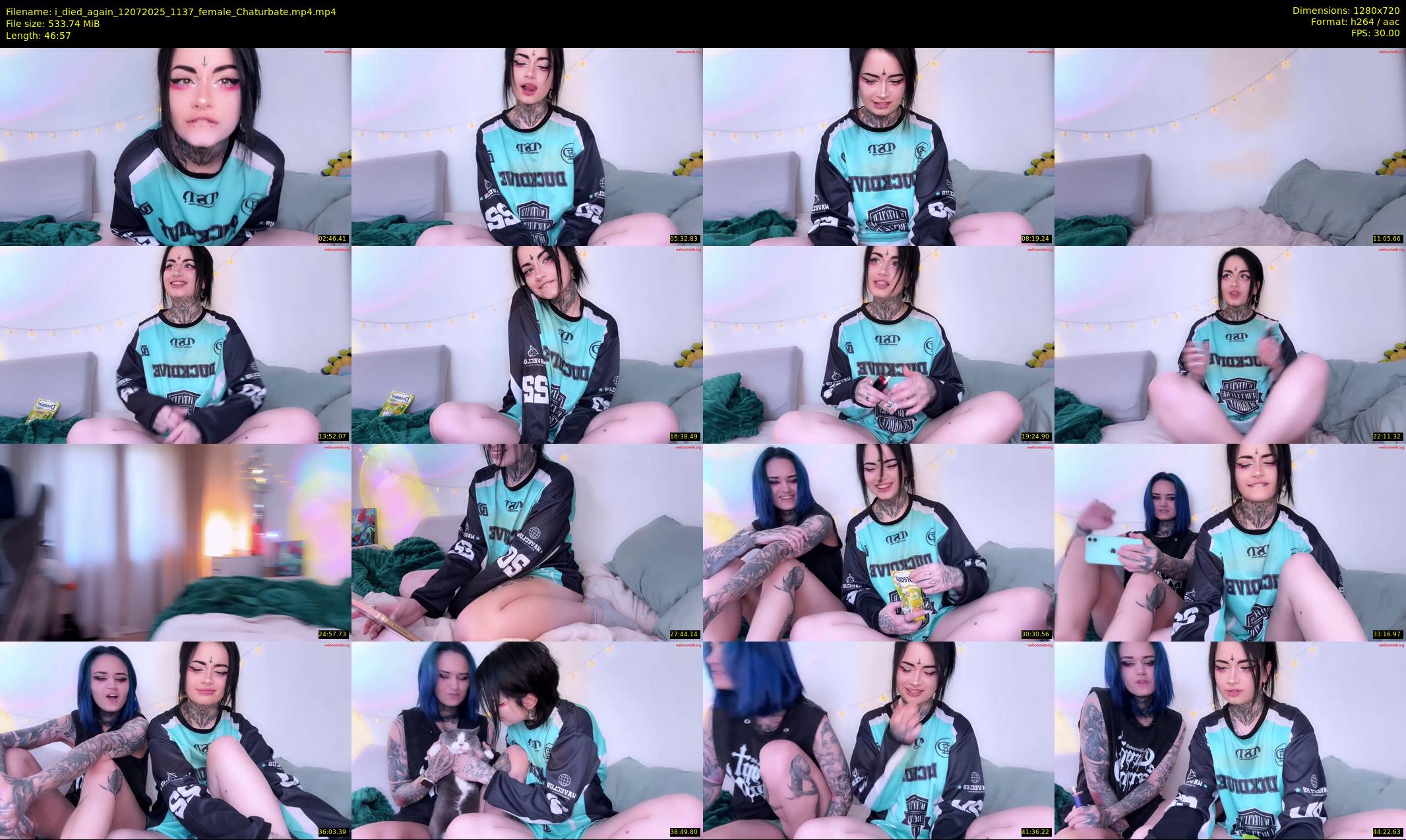i_died_again — 47 minute Chaturbate female cam show recording, 720p, Jul 12, 2025
