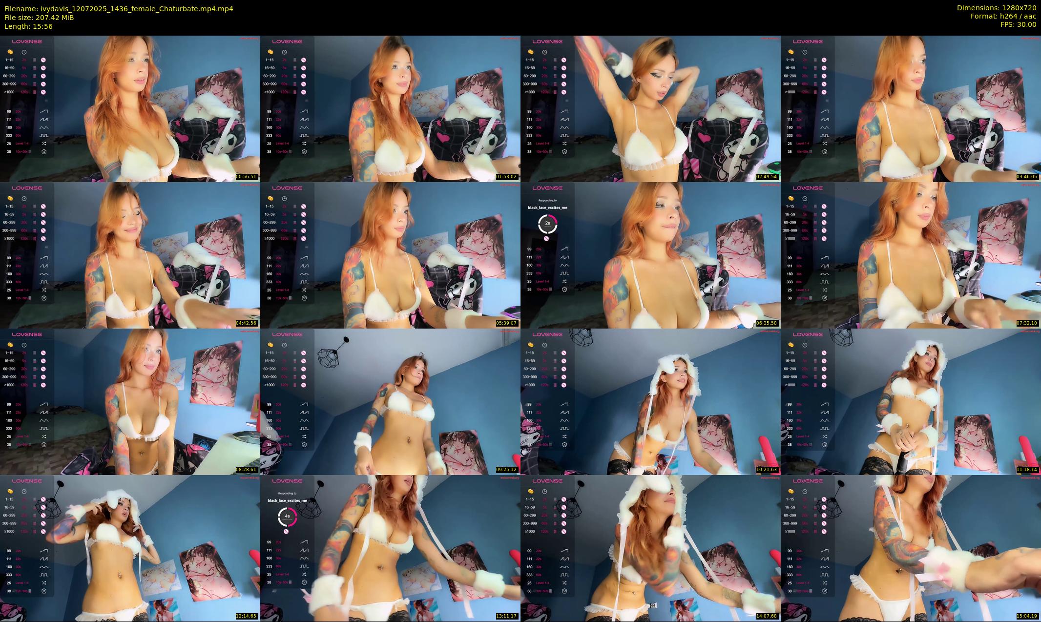 ivydavis — 16 minute Chaturbate female cam show recording, 720p, Jul 12, 2025