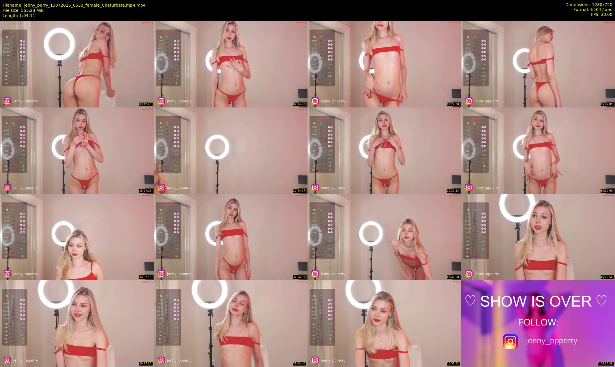jenny_perry — 65 minute Chaturbate female cam show recording, 720p, Jul 13, 2025