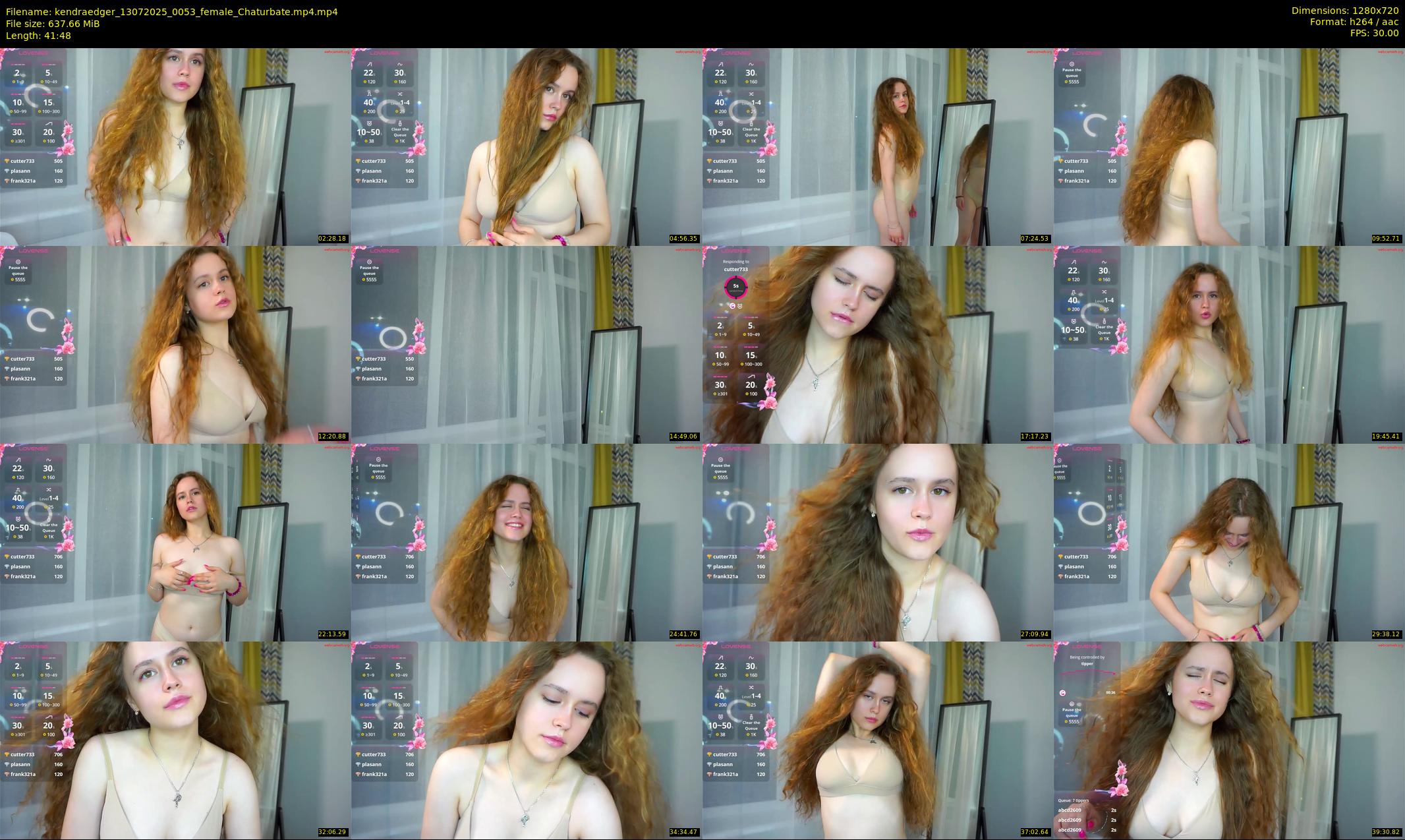 kendraedger — 42 minute Chaturbate female cam show recording, 720p, Jul 13, 2025