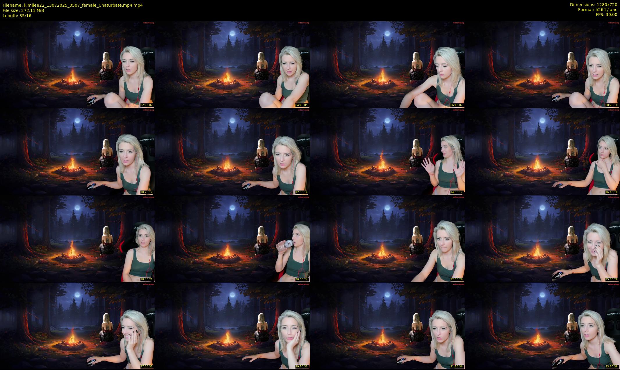 kimilee22 — 36 minute Chaturbate female cam show recording, 720p, Jul 13, 2025