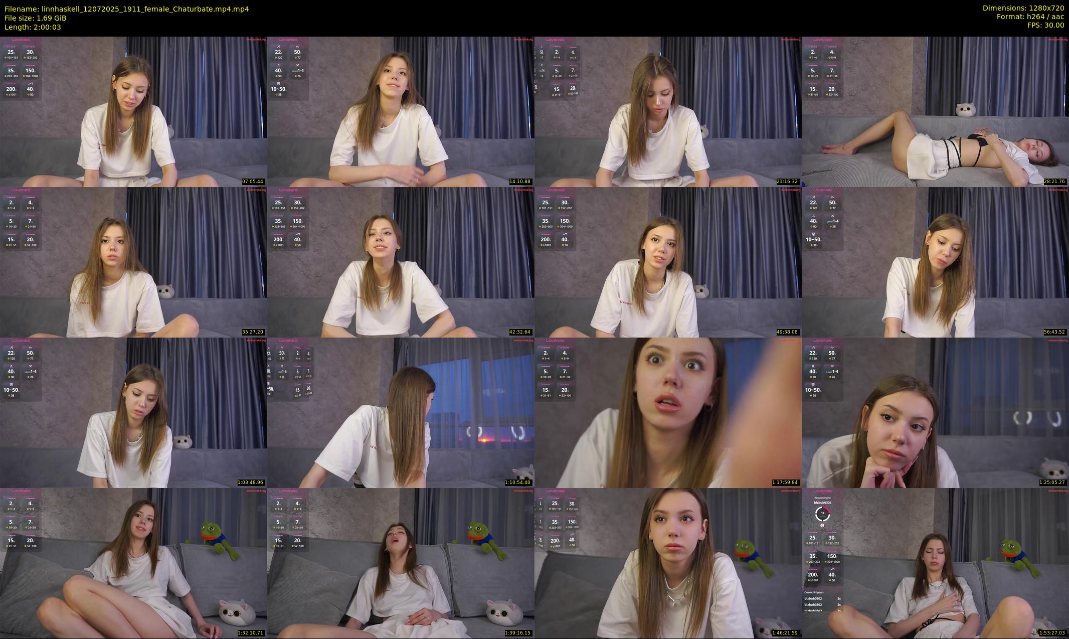 linnhaskell — 121 minute Chaturbate female cam show recording, 720p, Jul 12, 2025
