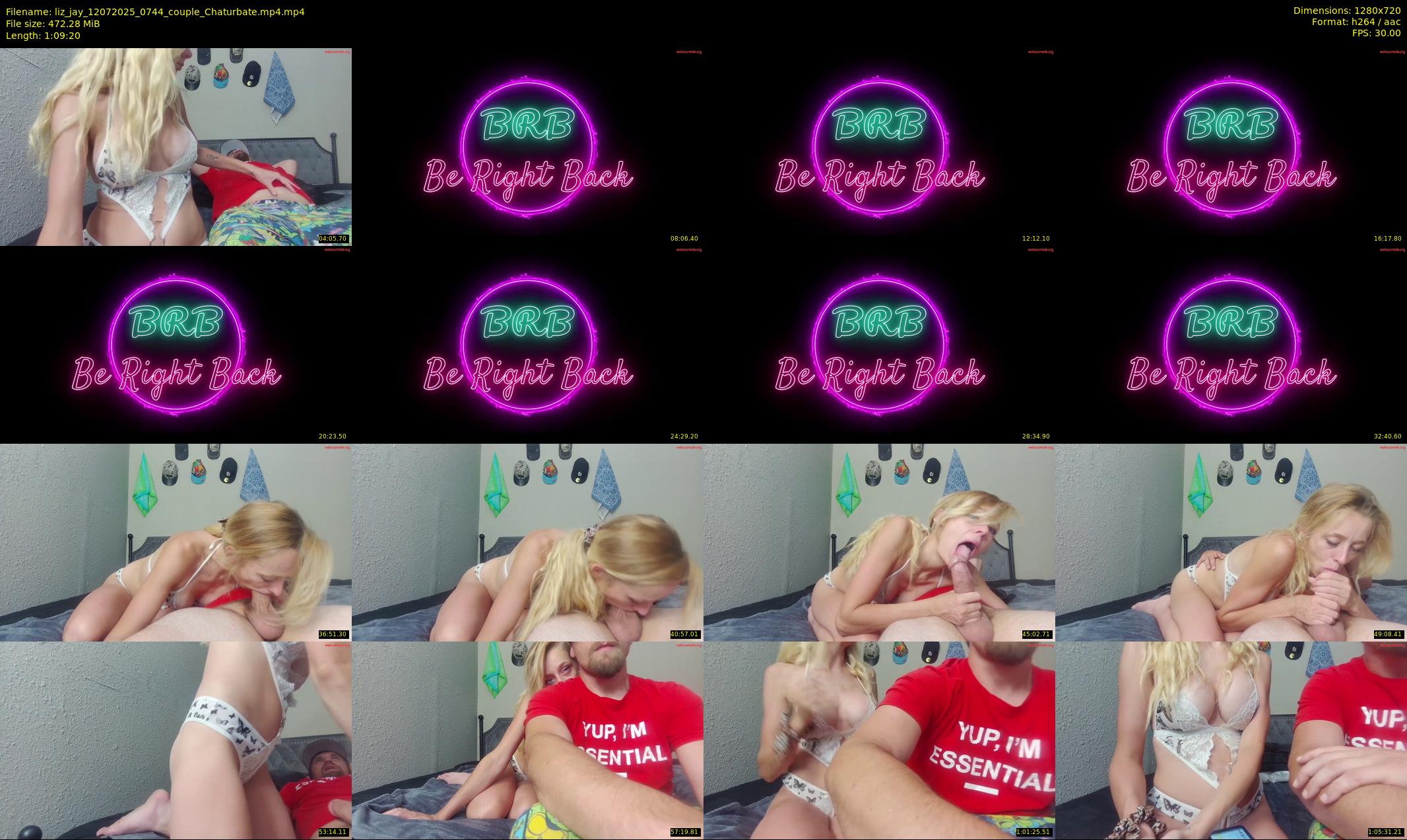 liz_jay — 70 minute Chaturbate couple cam show recording, 720p, Jul 12, 2025
