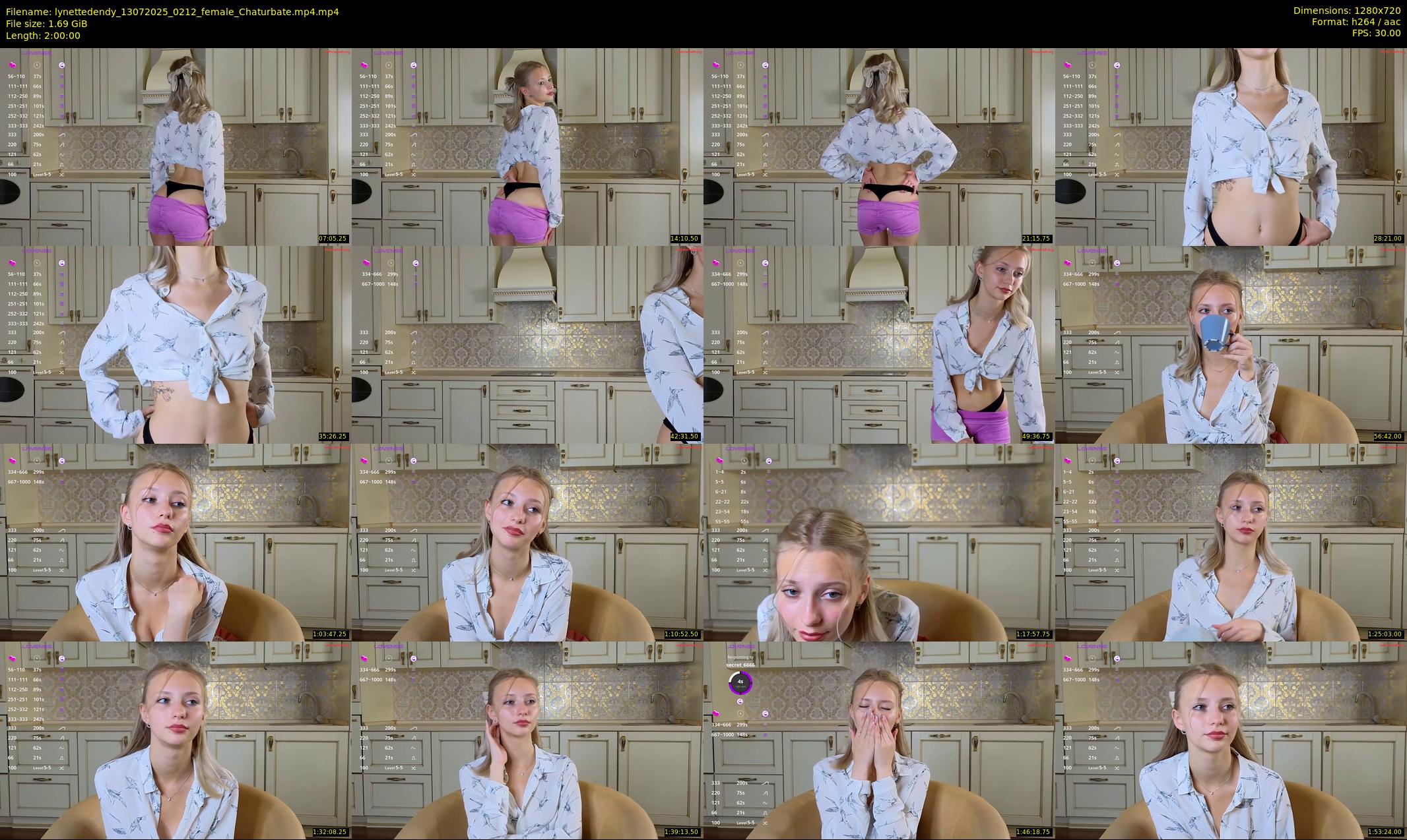 lynettedendy — 120 minute Chaturbate female cam show recording, 720p, Jul 13, 2025