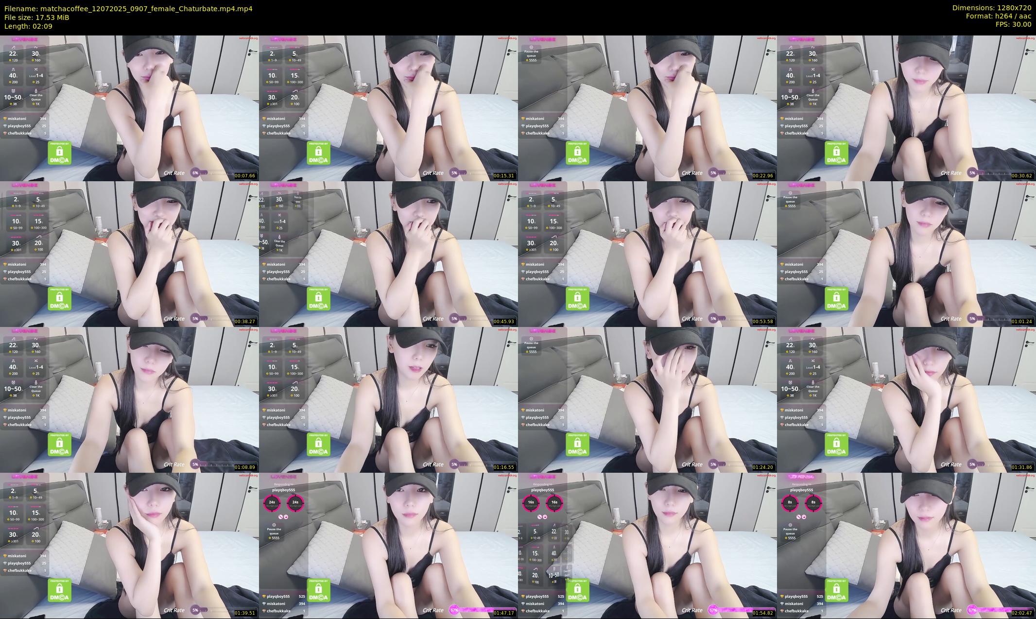 matchacoffee — 3 minute Chaturbate female cam show recording, 720p, Jul 12, 2025
