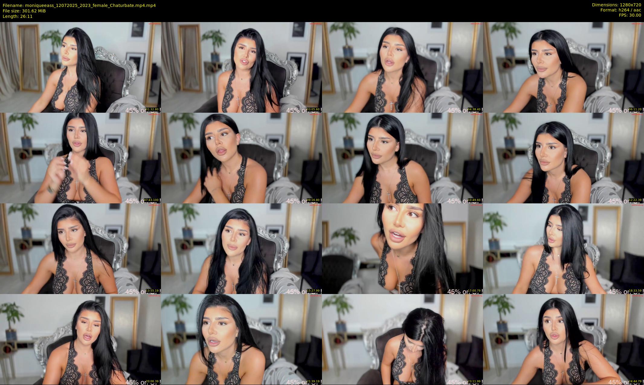 moniqueeass — 27 minute Chaturbate female cam show recording, 720p, Jul 12, 2025