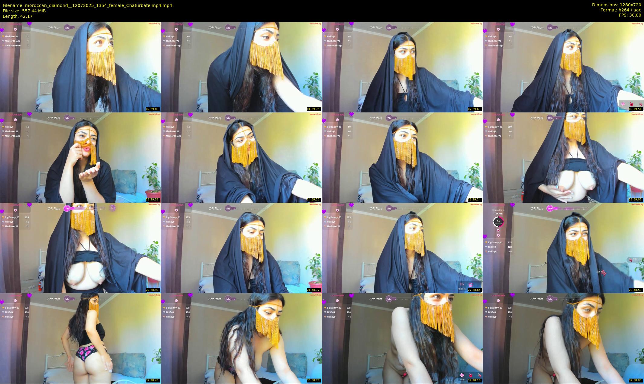 moroccan_diamond_ — 43 minute Chaturbate female cam show recording, 720p, Jul 12, 2025