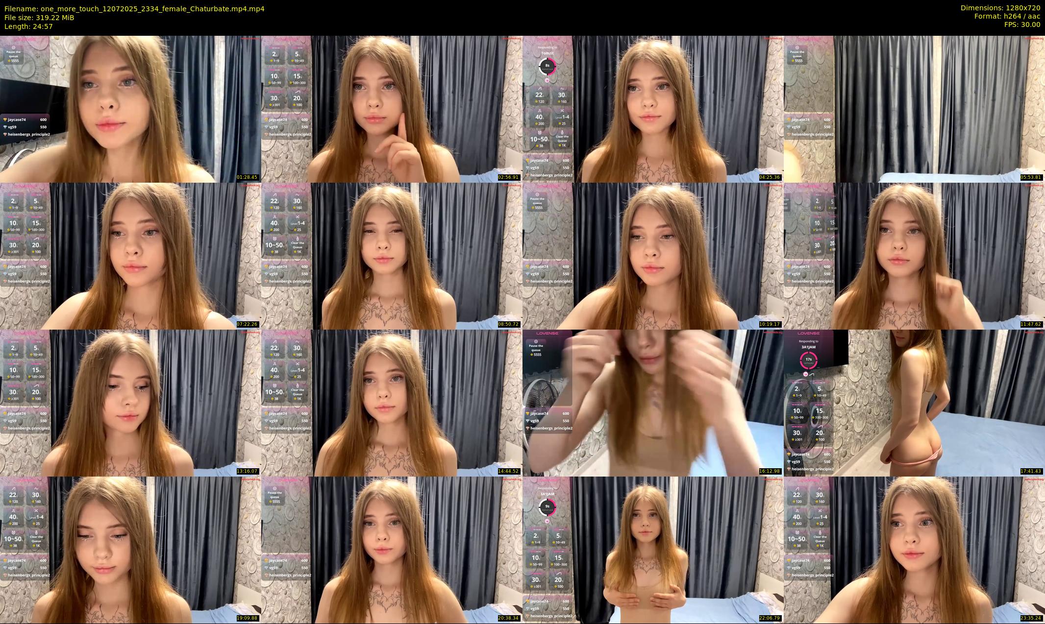 one_more_touch — 25 minute Chaturbate female cam show recording, 720p, Jul 12, 2025