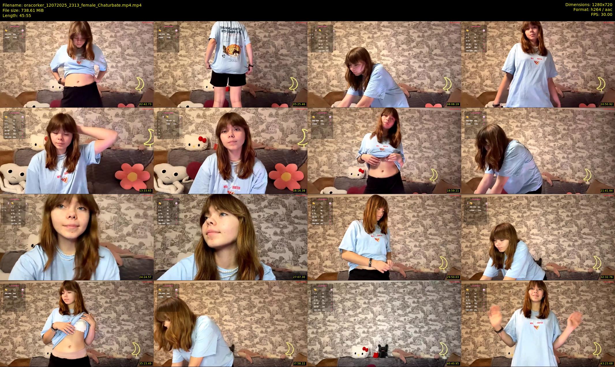 oracorker — 46 minute Chaturbate female cam show recording, 720p, Jul 12, 2025