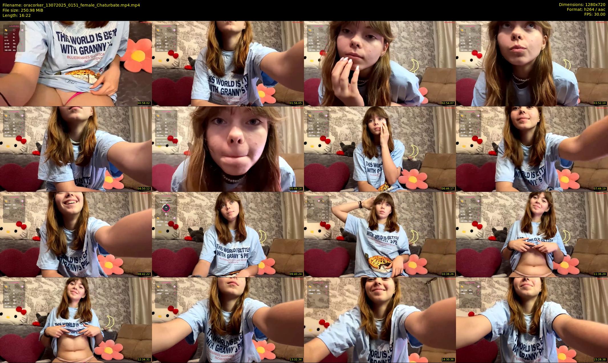 oracorker — 17 minute Chaturbate female cam show recording, 720p, Jul 13, 2025
