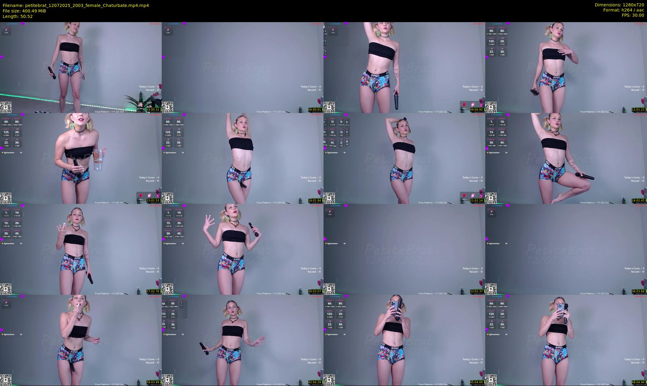 petitebrat — 51 minute Chaturbate female cam show recording, 720p, Jul 12, 2025