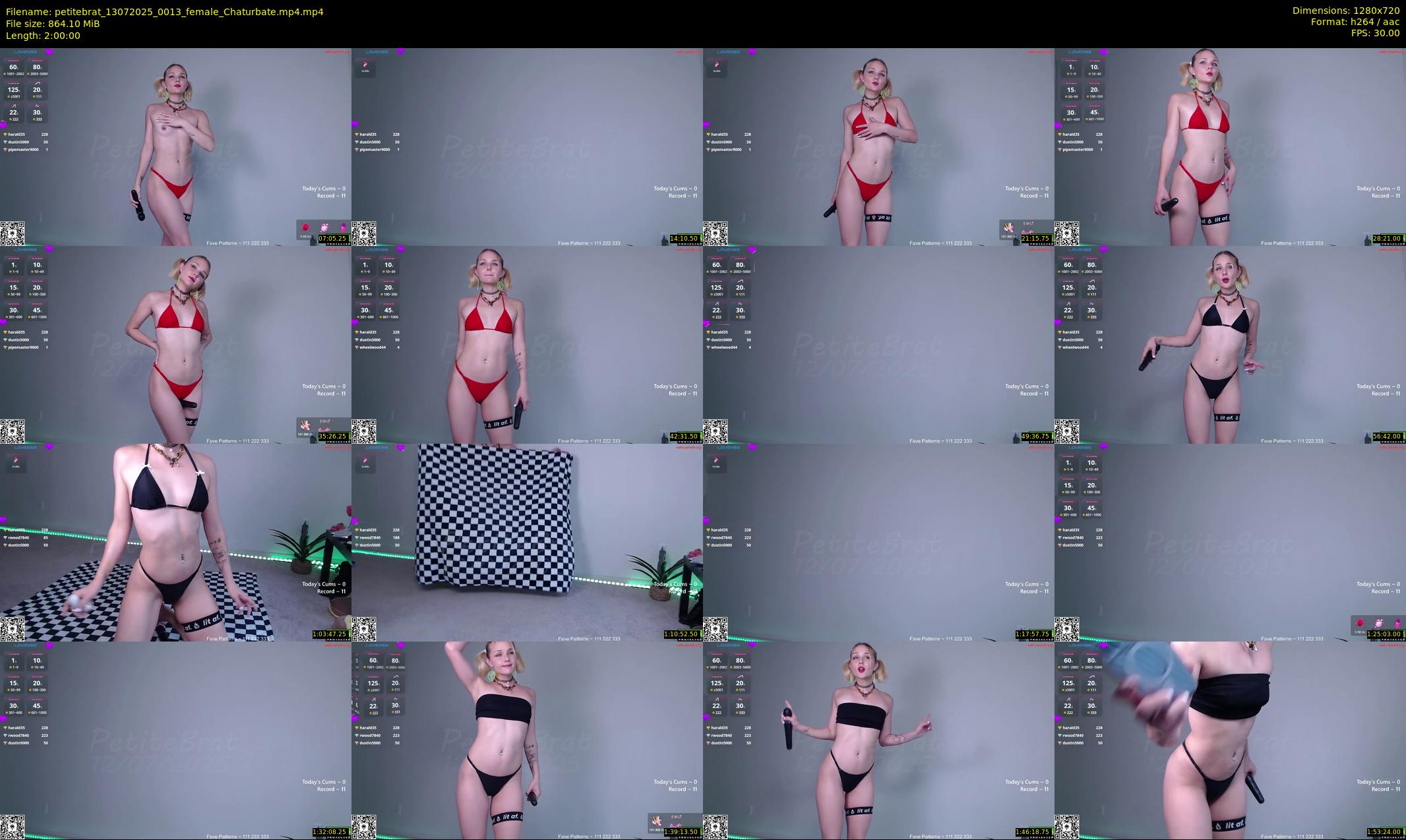 petitebrat — 120 minute Chaturbate female cam show recording, 720p, Jul 13, 2025