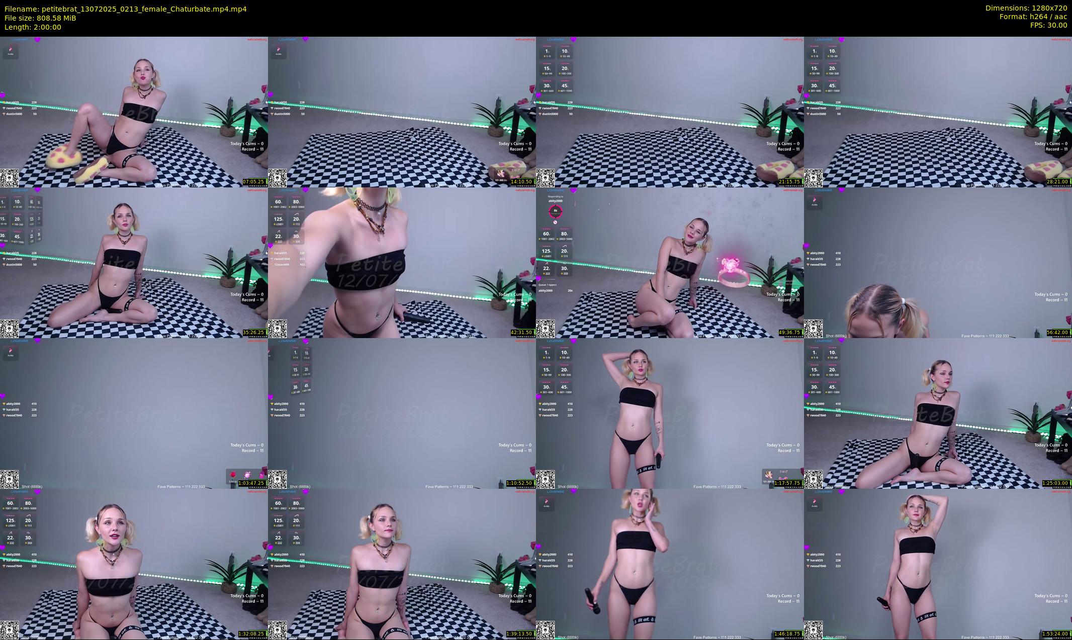 petitebrat — 120 minute Chaturbate female cam show recording, 720p, Jul 13, 2025