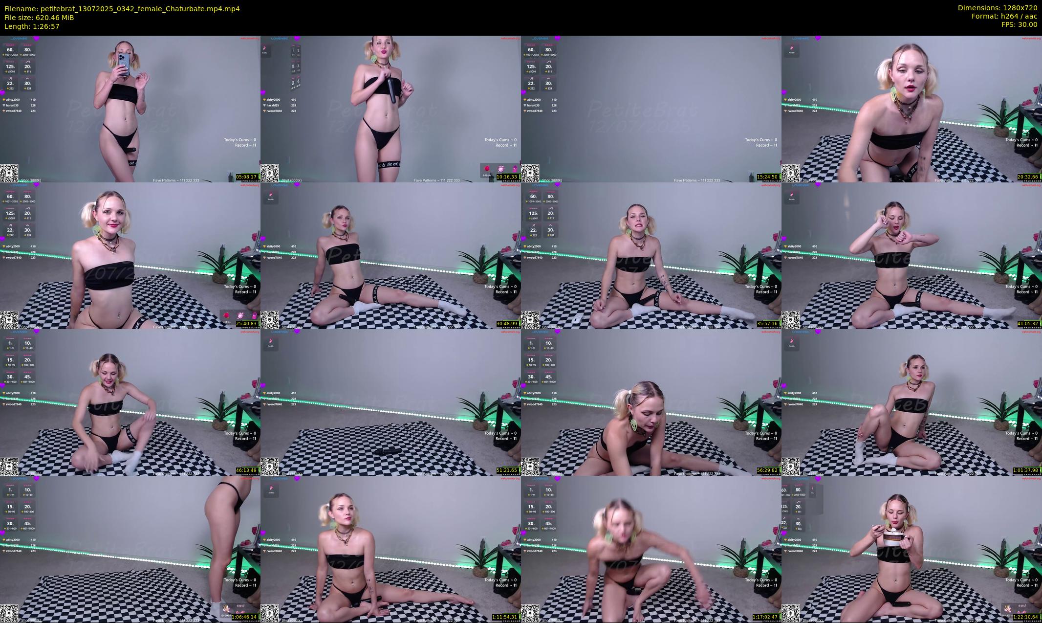 petitebrat — 87 minute Chaturbate female cam show recording, 720p, Jul 13, 2025