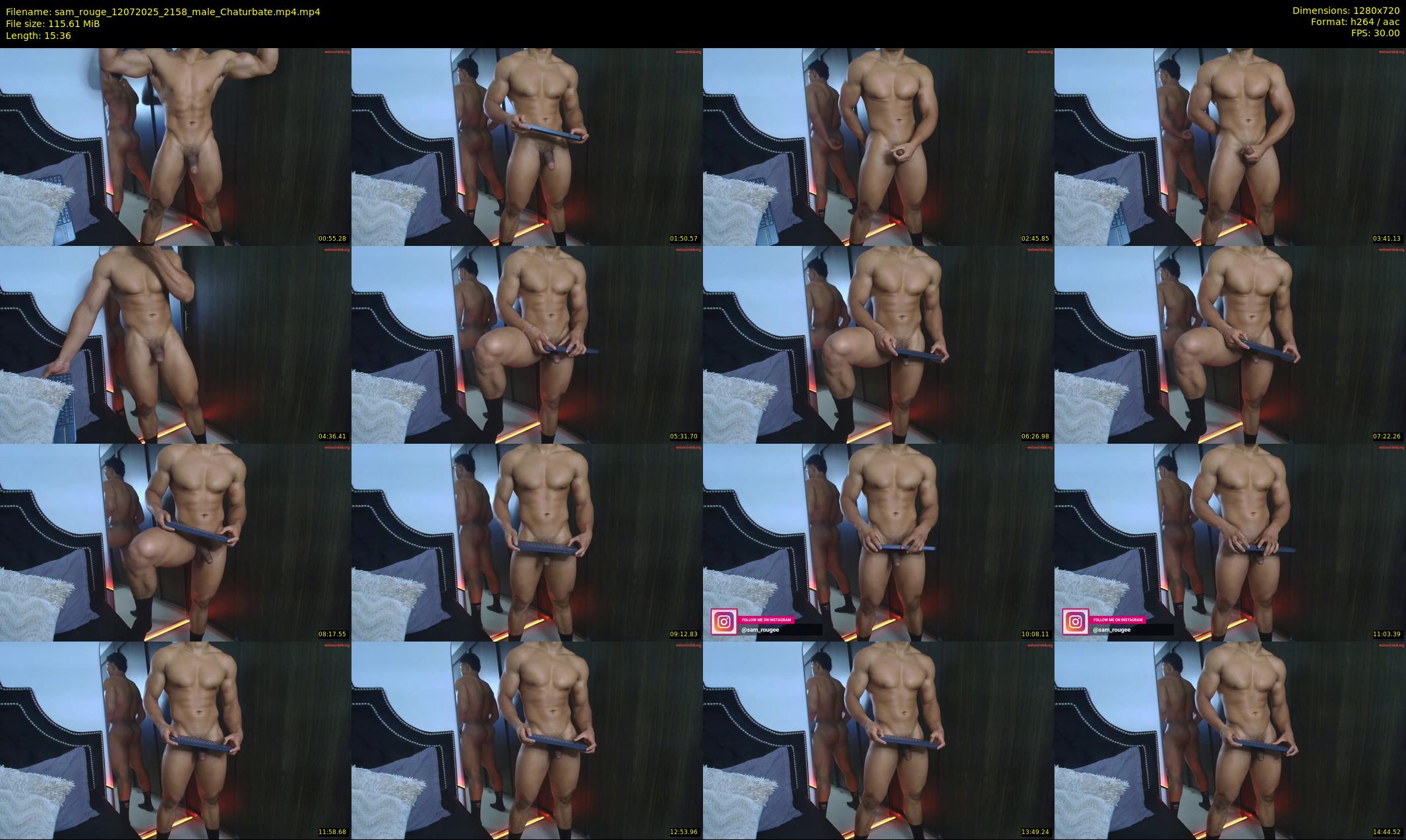 sam_rouge — 16 minute Chaturbate male cam show recording, 720p, Jul 12, 2025