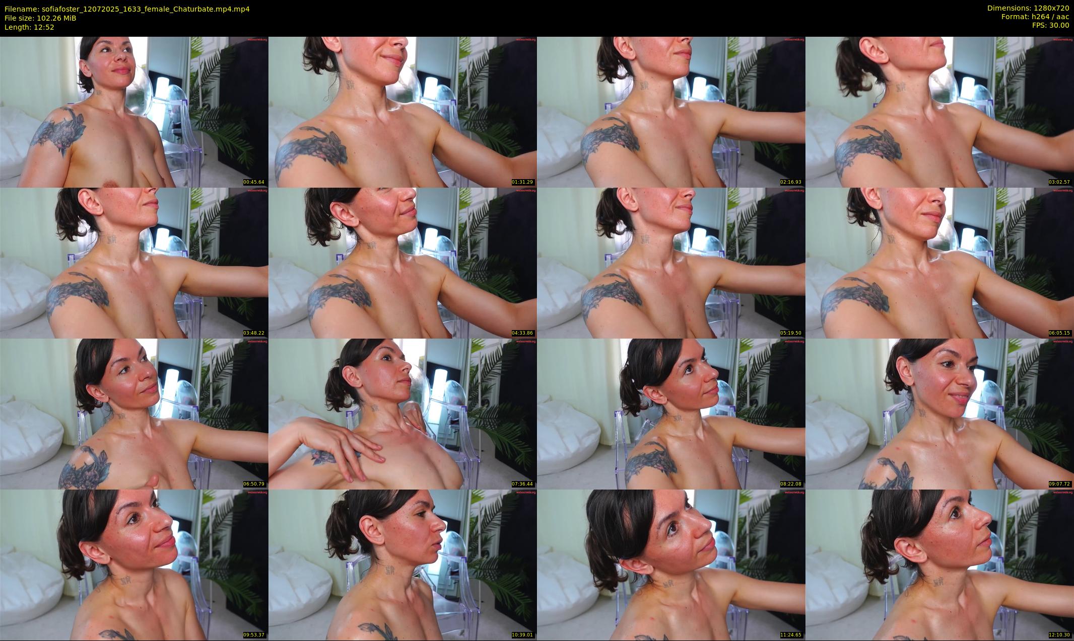 sofiafoster — 13 minute Chaturbate female cam show recording, 720p, Jul 12, 2025