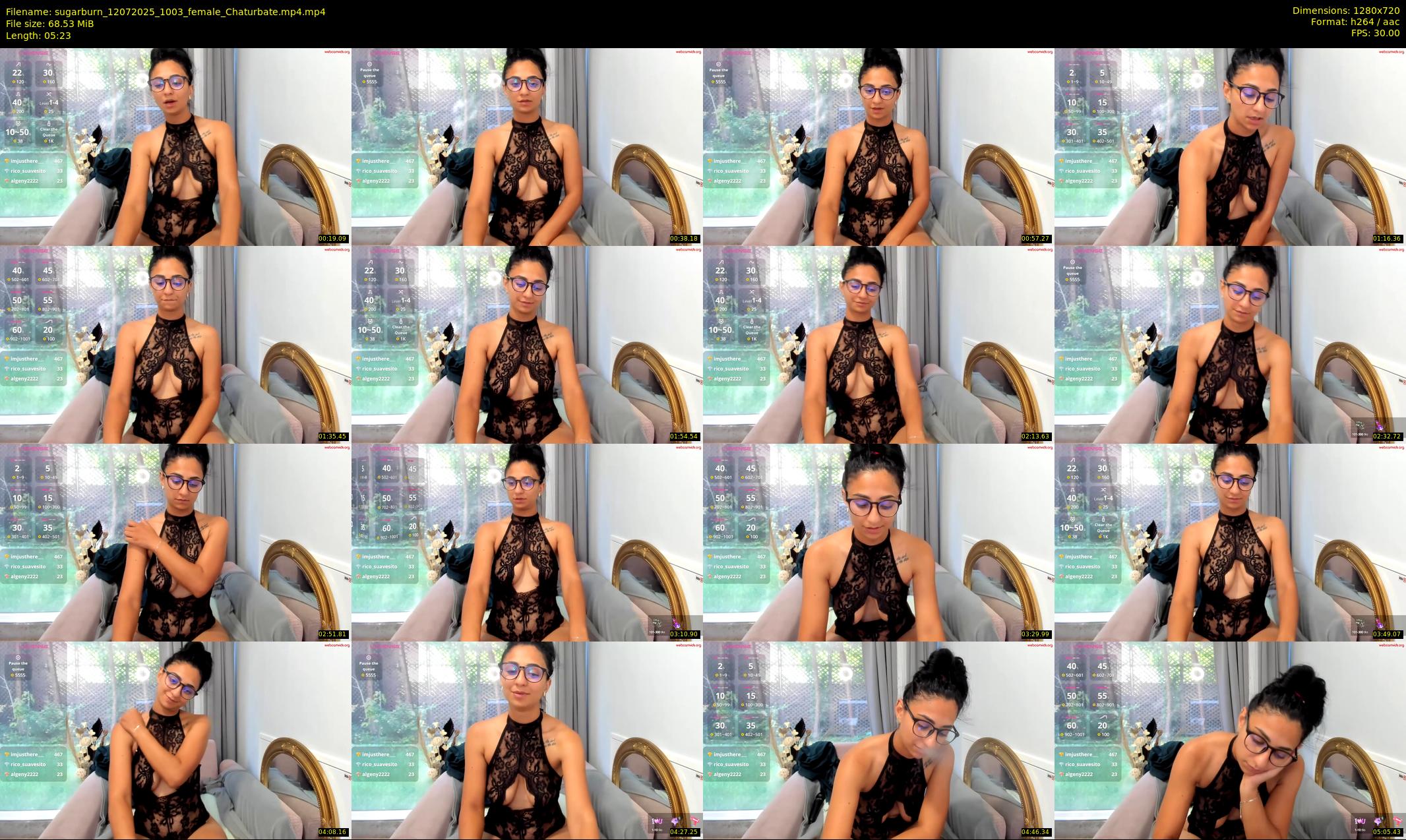sugarburn — 6 minute Chaturbate female cam show recording, 720p, Jul 12, 2025