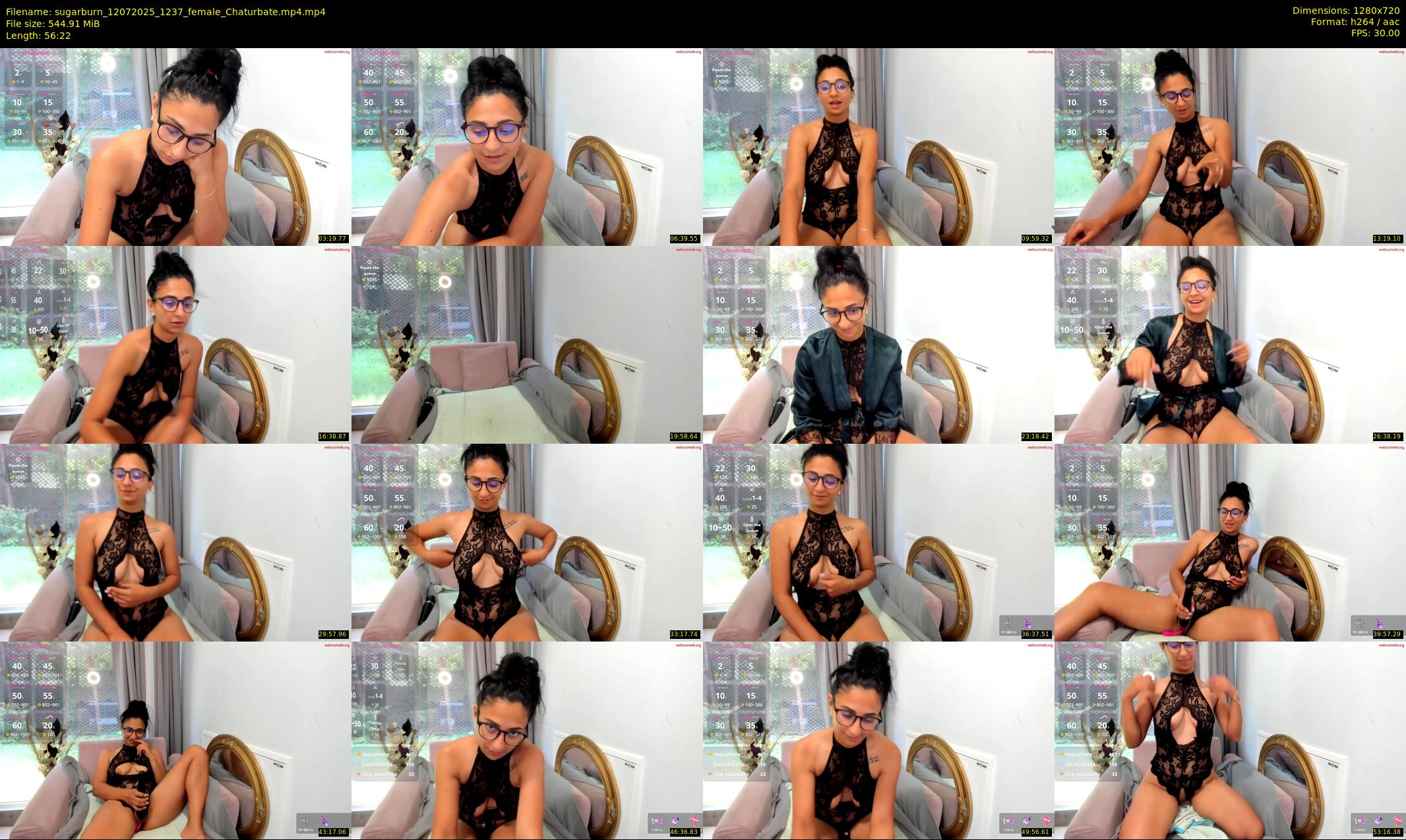 sugarburn — 57 minute Chaturbate female cam show recording, 720p, Jul 12, 2025