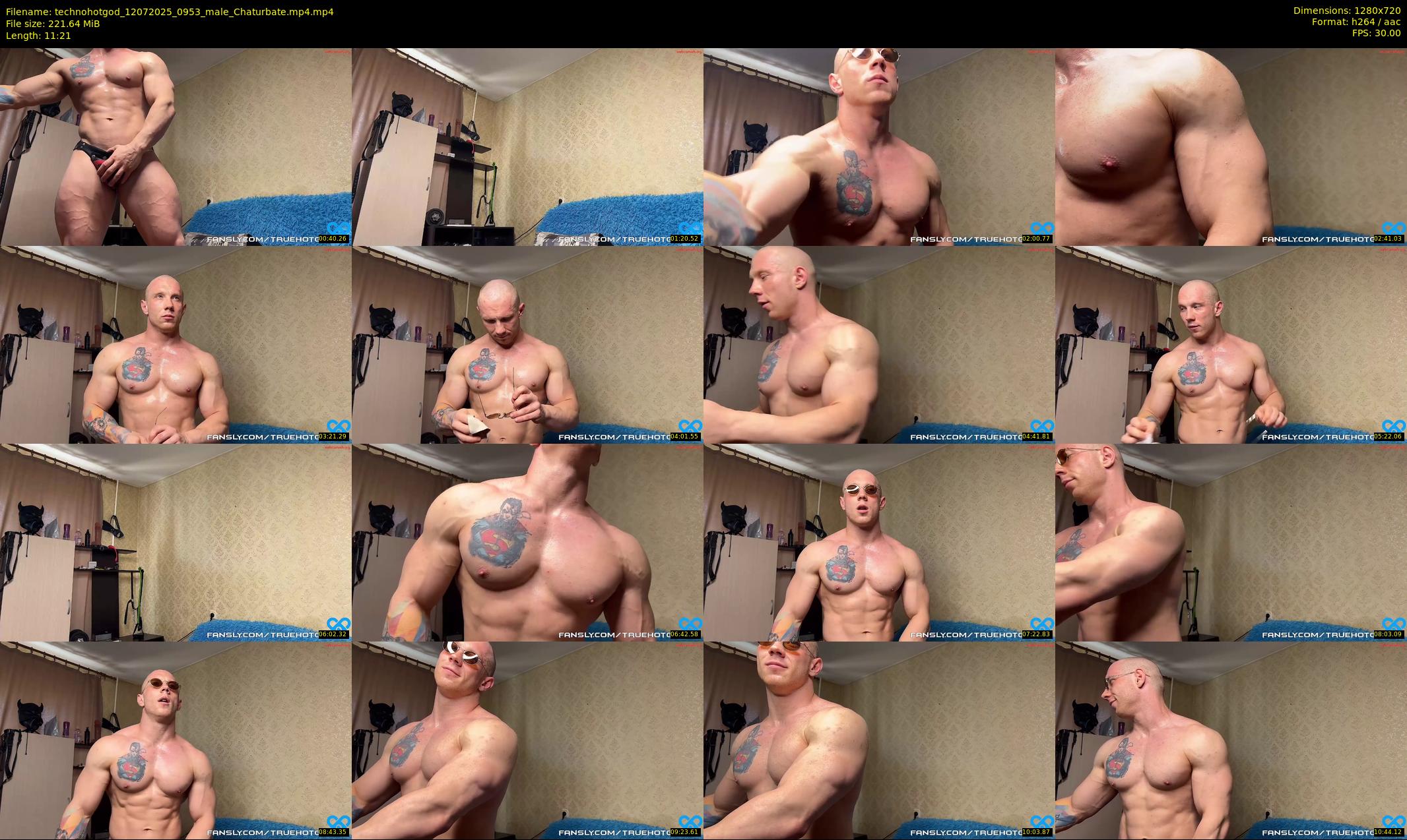 technohotgod — 12 minute Chaturbate male cam show recording, 720p, Jul 12, 2025