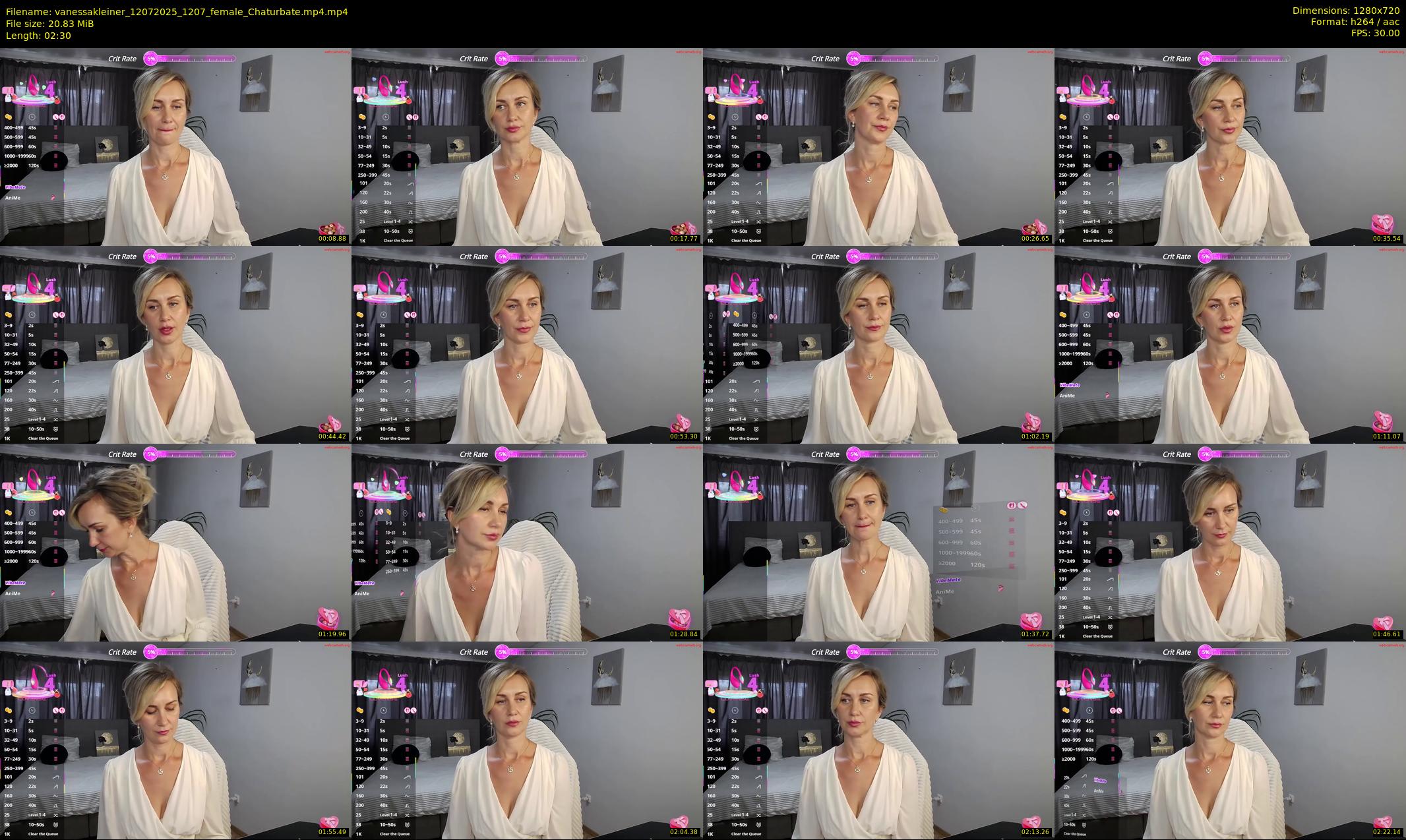 vanessakleiner — 3 minute Chaturbate female cam show recording, 720p, Jul 12, 2025