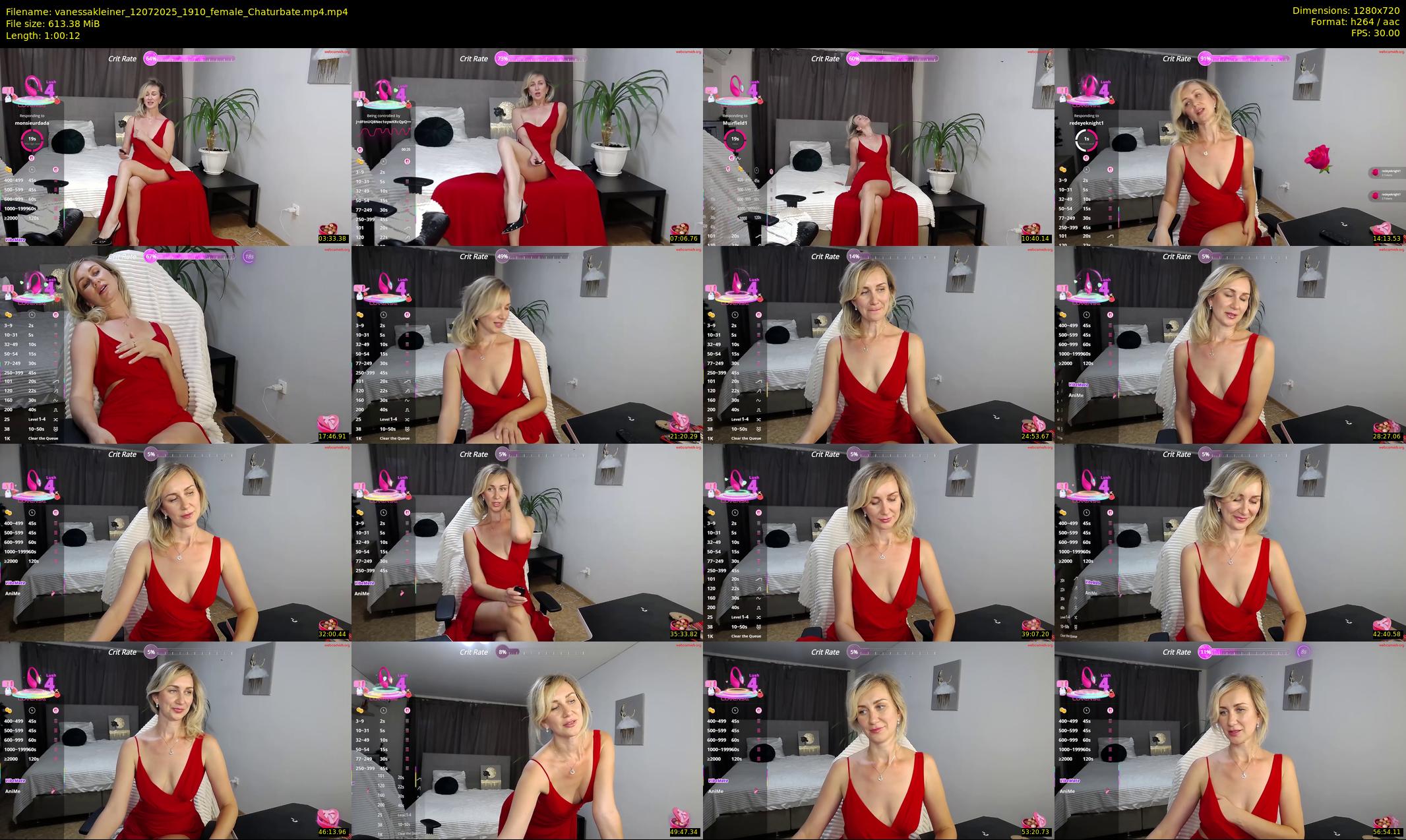 vanessakleiner — 61 minute Chaturbate female cam show recording, 720p, Jul 12, 2025