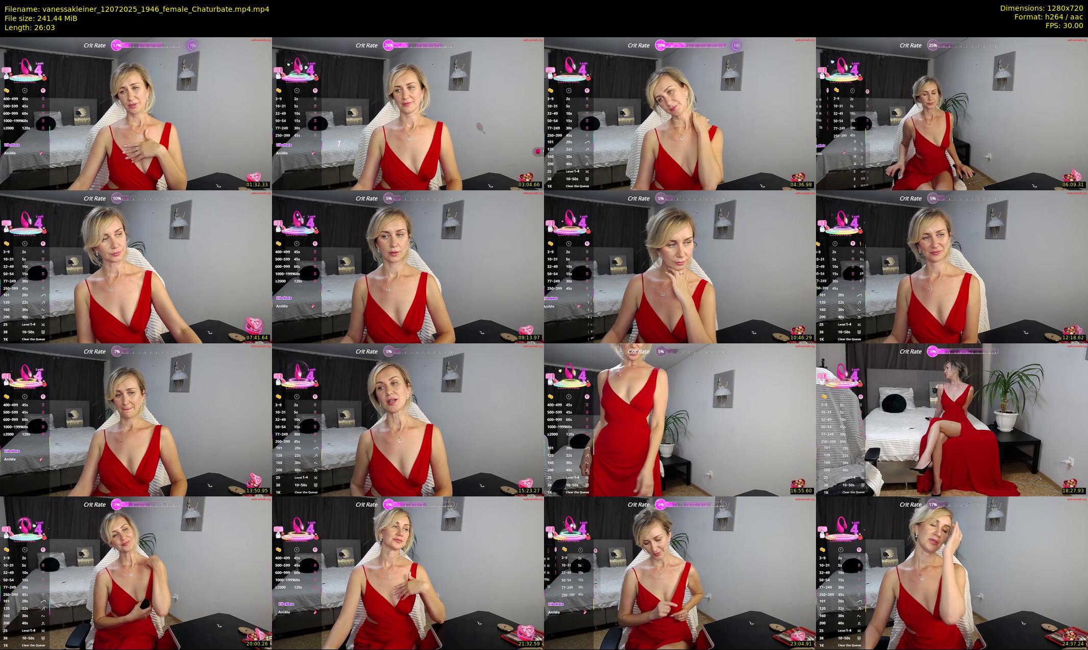 vanessakleiner — 27 minute Chaturbate female cam show recording, 720p, Jul 12, 2025