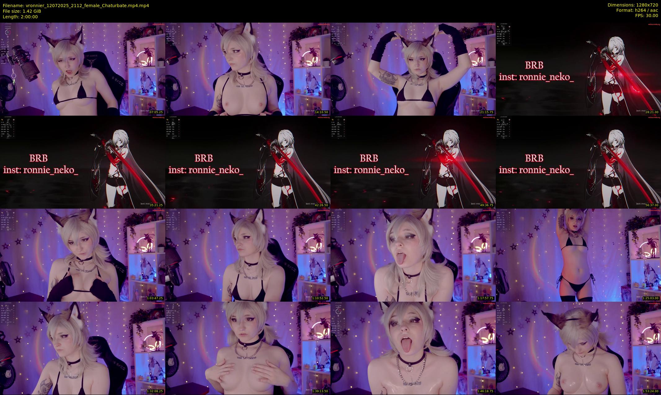 vronnier — 120 minute Chaturbate female cam show recording, 720p, Jul 12, 2025
