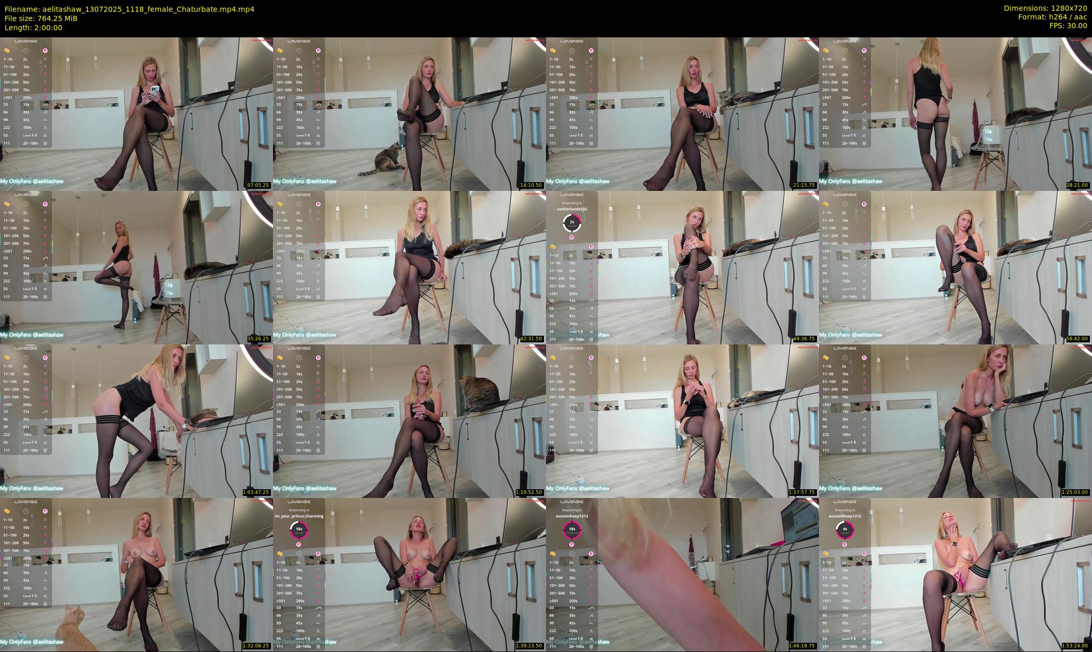 aelitashaw — 120 minute Chaturbate female cam show recording, 720p, Jul 13, 2025