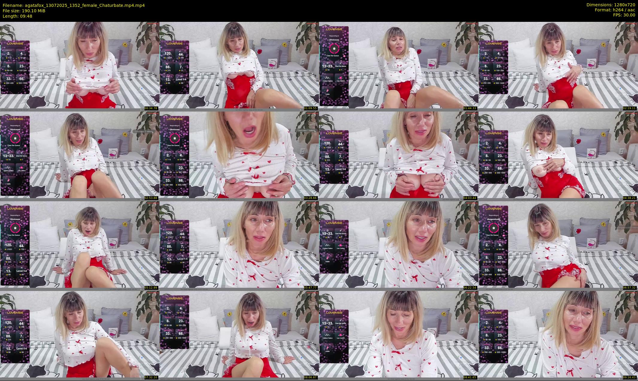 agatafox — 10 minute Chaturbate female cam show recording, 720p, Jul 13, 2025
