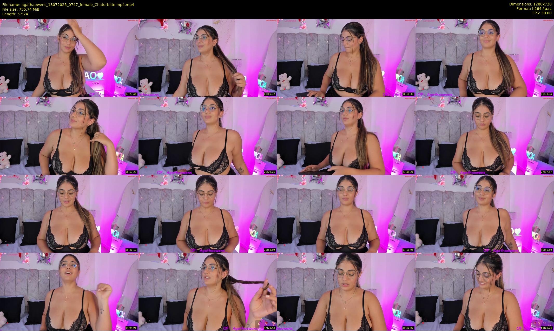 agathaowens — 58 minute Chaturbate female cam show recording, 720p, Jul 13, 2025
