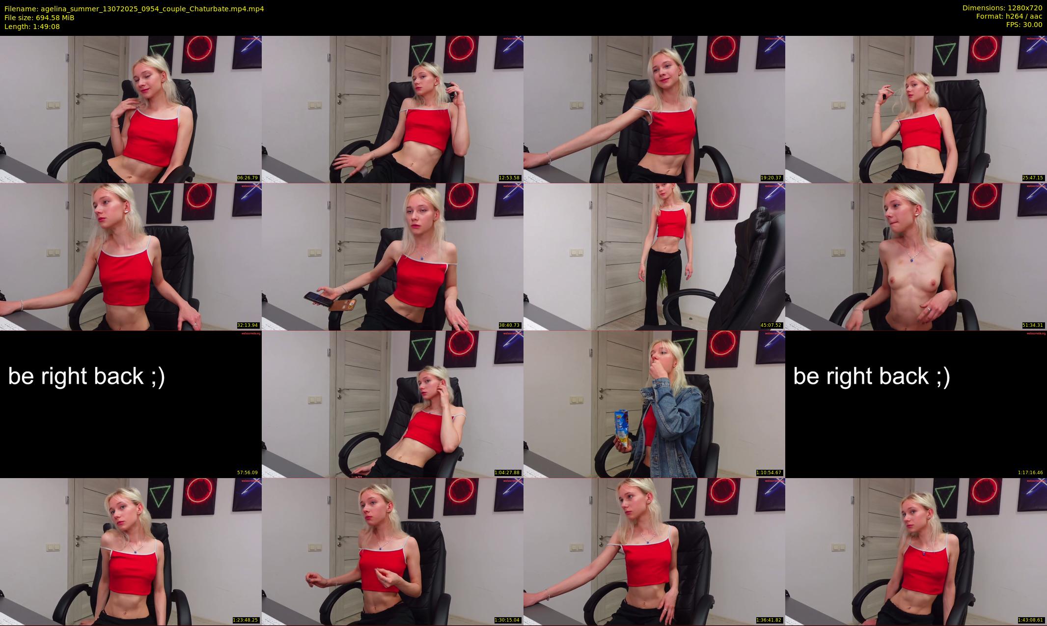 agelina_summer — 110 minute Chaturbate female cam show recording, 720p, Jul 13, 2025