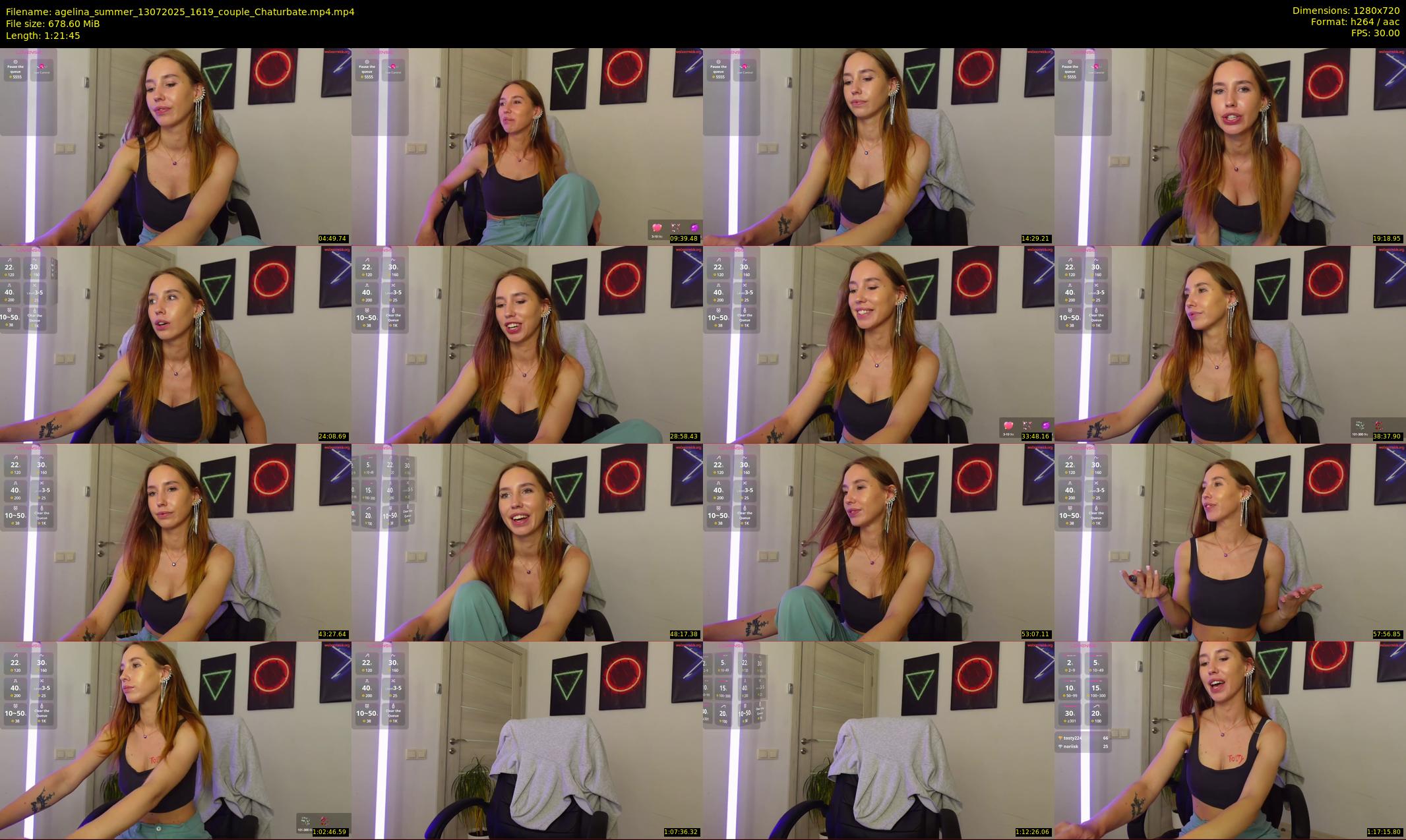 agelina_summer — 82 minute Chaturbate female cam show recording, 720p, Jul 13, 2025