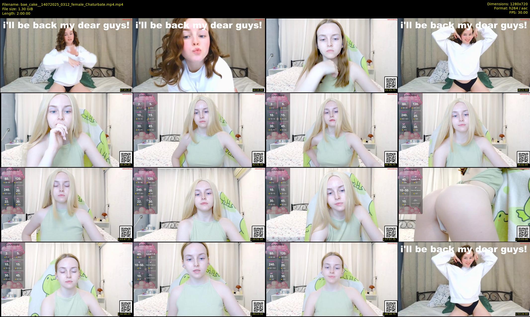 bae_cake_ — 120 minute Chaturbate female cam show recording, 720p, Jul 14, 2025
